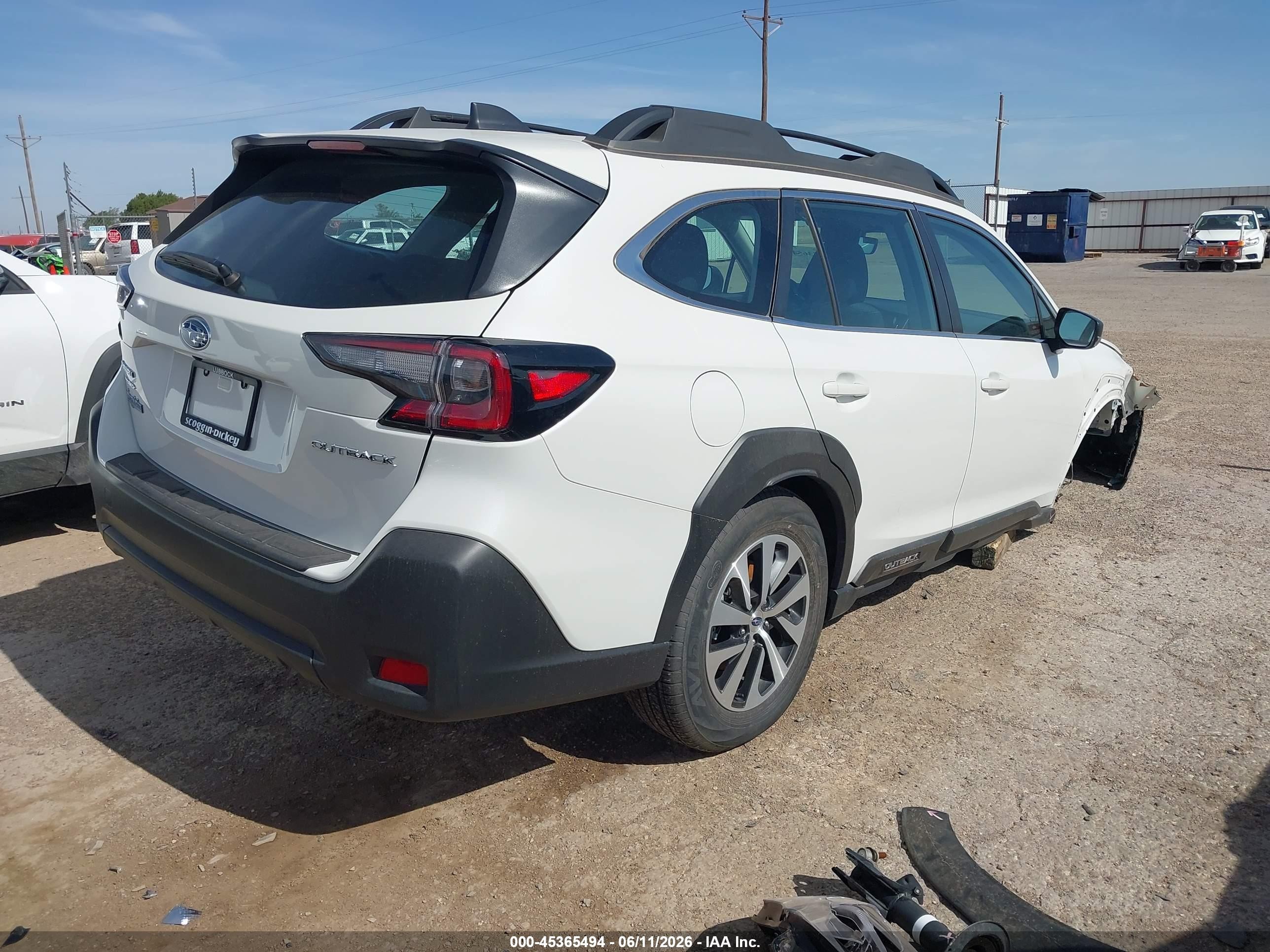 2025 Subaru Outback VIN 4S4BTAAC9S3297782 IAAI salvage auction — Side, Original (Texas), sold $13,300 on 2026-09-09 (photo 4)