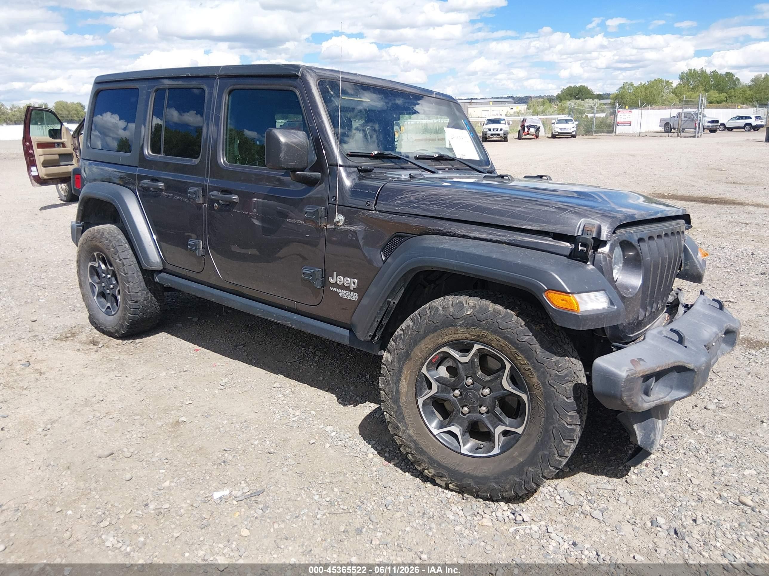 2019 Jeep Wrangler Unlimited VIN 1C4HJXDN6KW547157 — IAAI salvage auction photo