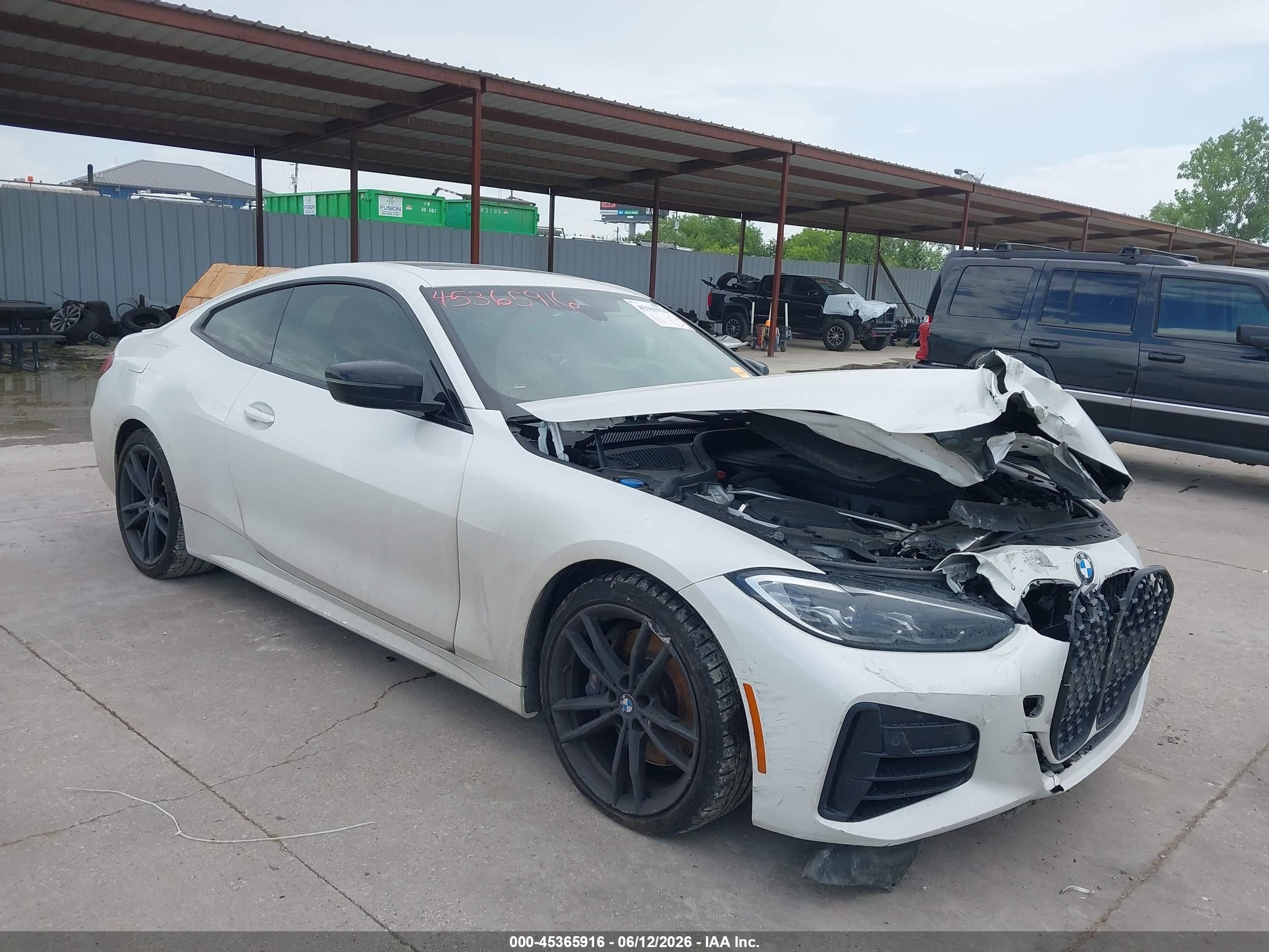 2021 BMW M440i xDrive VIN WBA13AR03MCF89148 — IAAI salvage auction photo