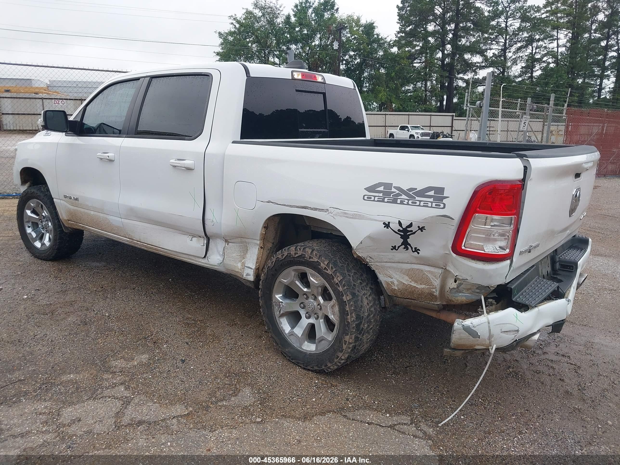 2020 Ram 1500 VIN 1C6SRFFTXLN103413 IAAI salvage auction — Side, Original (Texas), sold $7,000 on 2026-09-13 (photo 3)