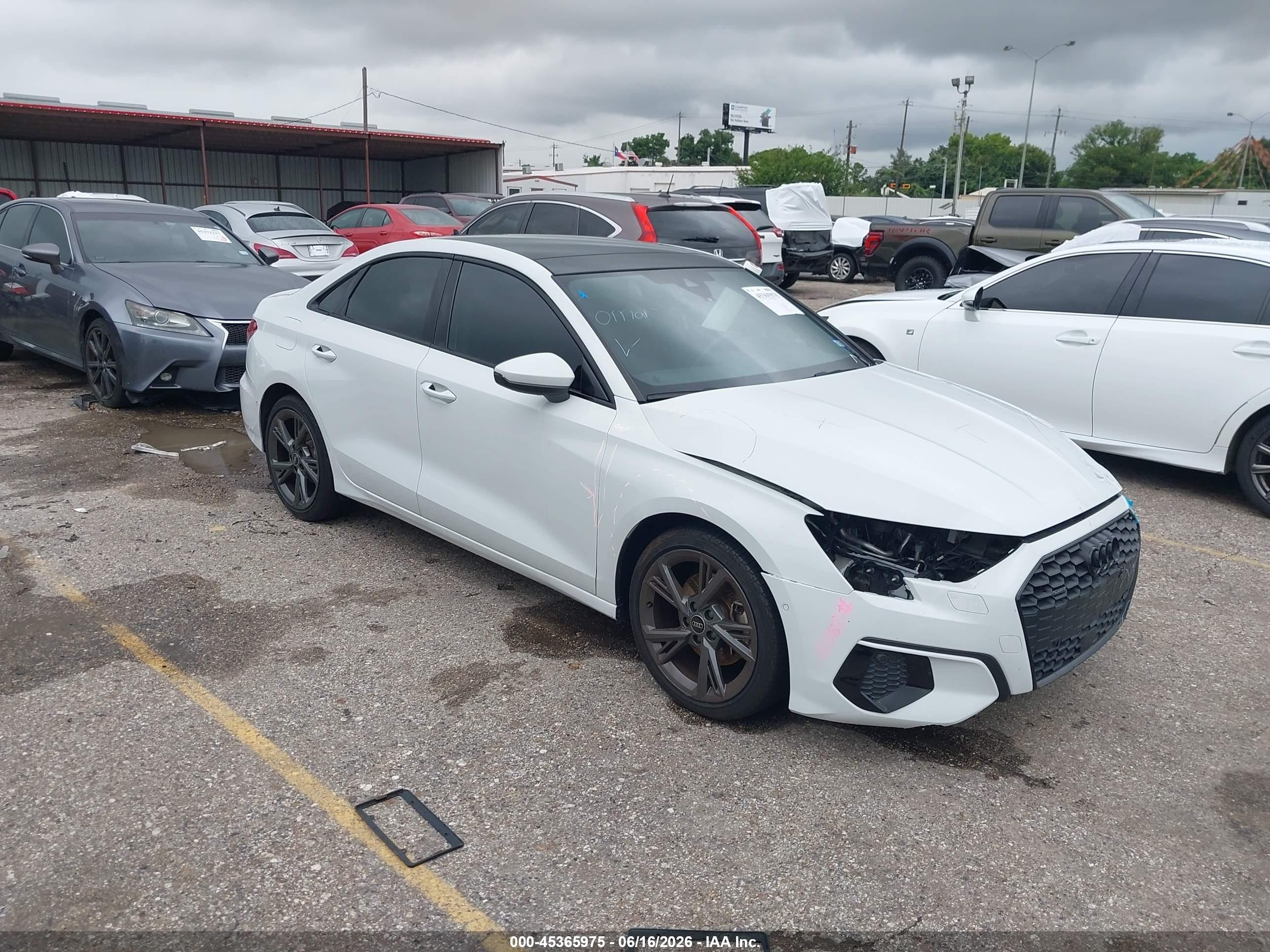 2024 Audi A3 VIN WAUGUDGY6RA060603 — IAAI salvage auction photo