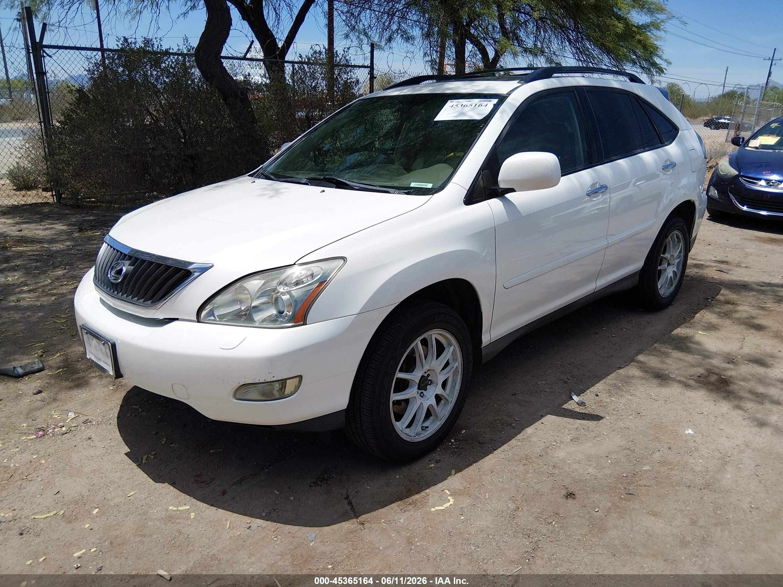 2008 Lexus RX 350 VIN 2T2HK31U68C063665 IAAI salvage auction — Side, Salvage (Arizona), sold $1,725 on 2026-07-09 (photo 2)