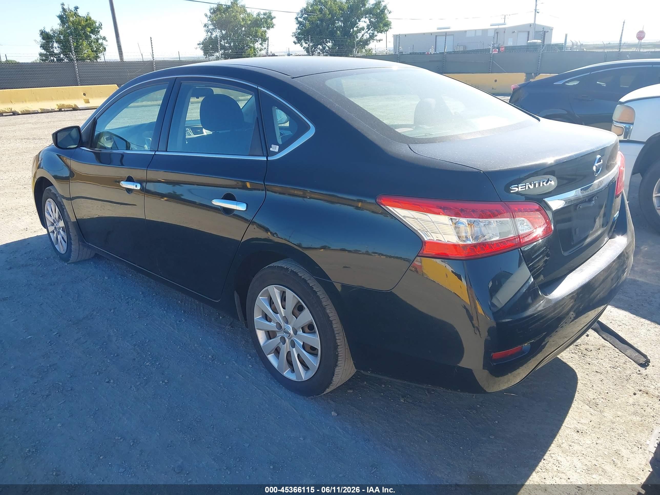 2014 Nissan Sentra VIN 3N1AB7AP3EY215391 IAAI salvage auction — Normal Wear, Clear - Dealer Only (California), sold $550 on 2026-07-09 (photo 3)