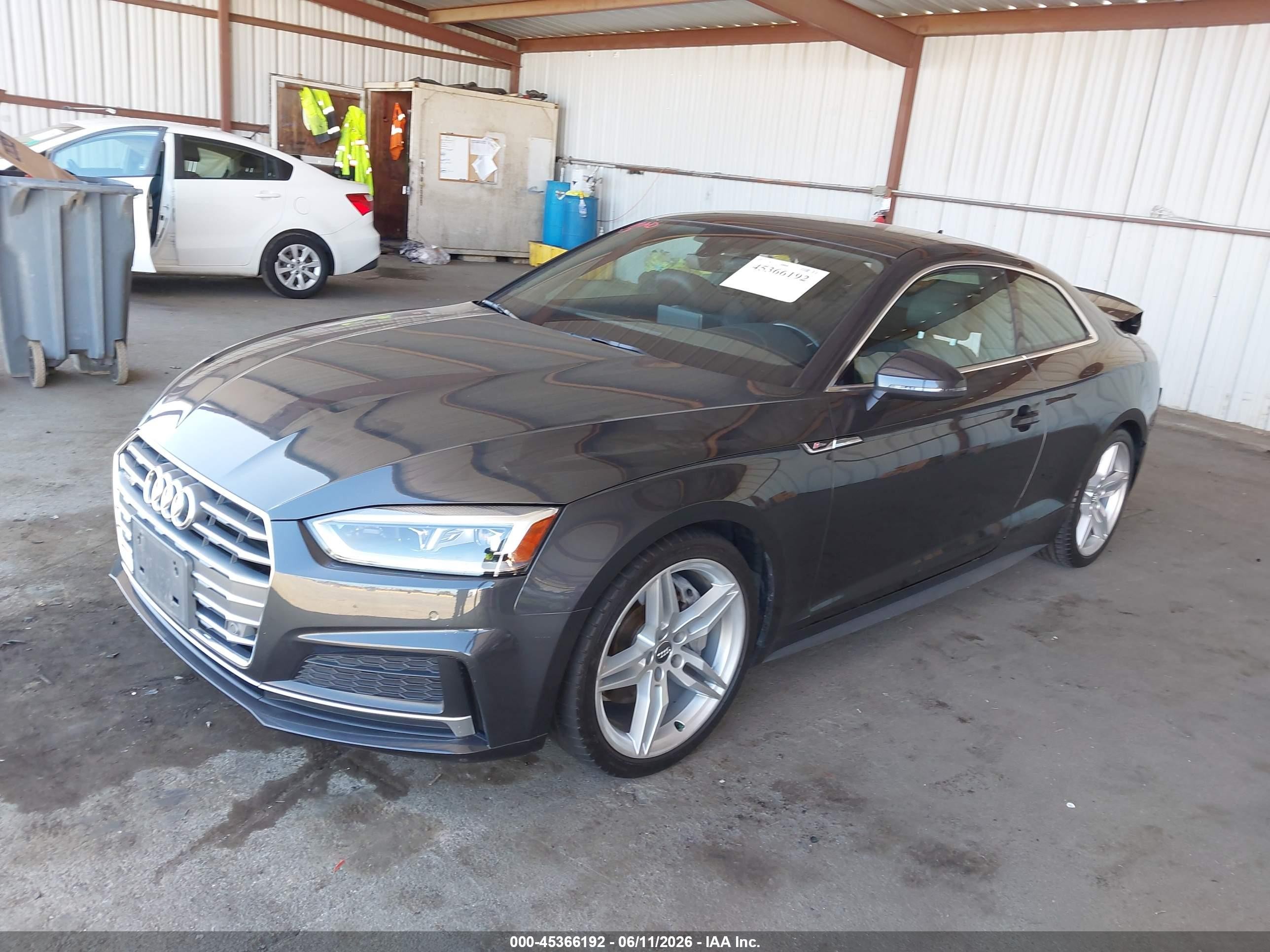 2018 Audi A5 VIN WAUTNAF54JA004066 IAAI salvage auction — Rear End, Salvage (California), sold $6,150 on 2026-07-09 (photo 2)