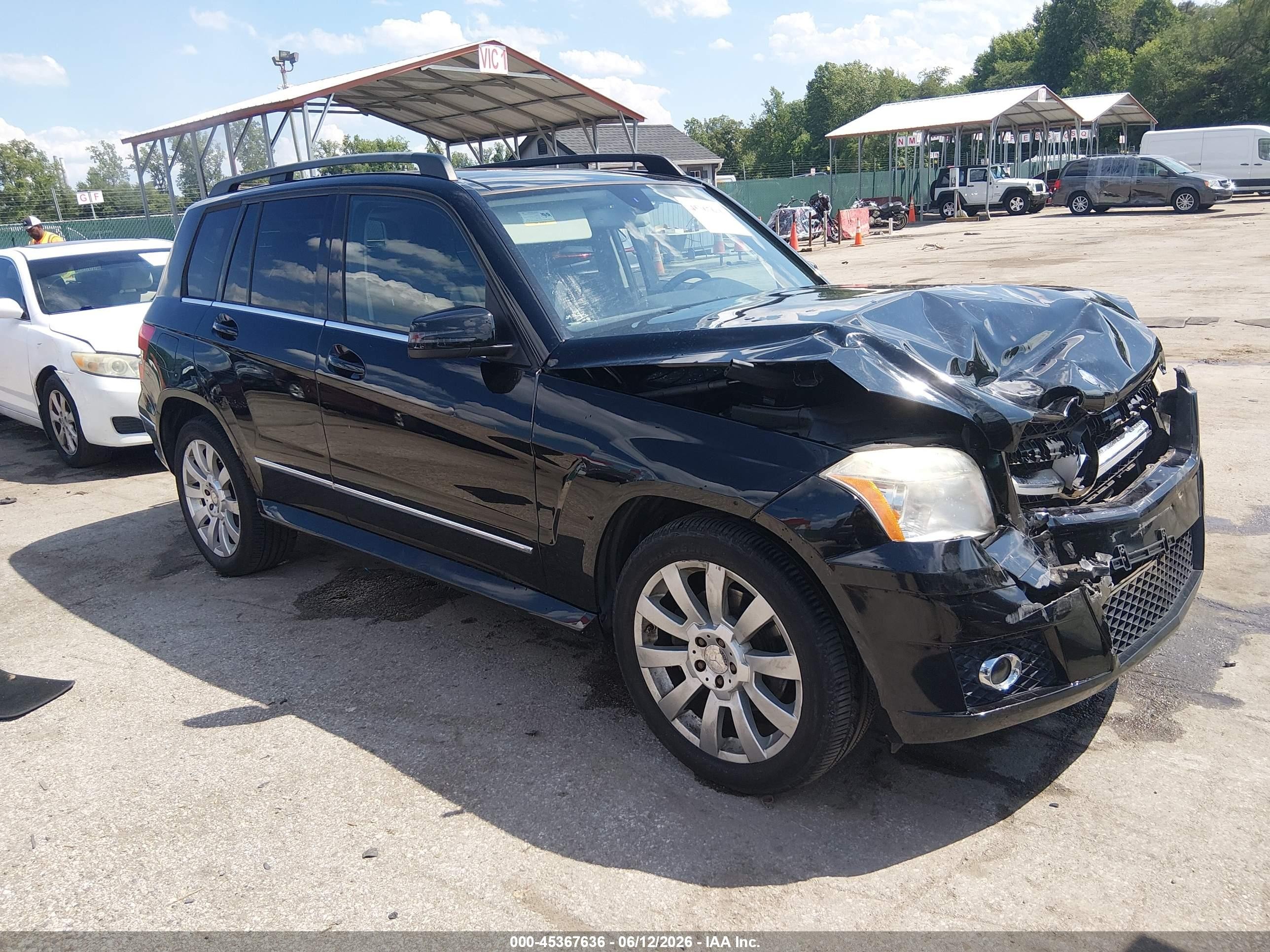 2010 Mercedes-Benz GLK-Class VIN WDCGG8HB9AF421187 IAAI salvage auction — Front End, Salvage - Greater Than 75% (Maryland), sold $1,050 on 2026-07-11 (photo 1)