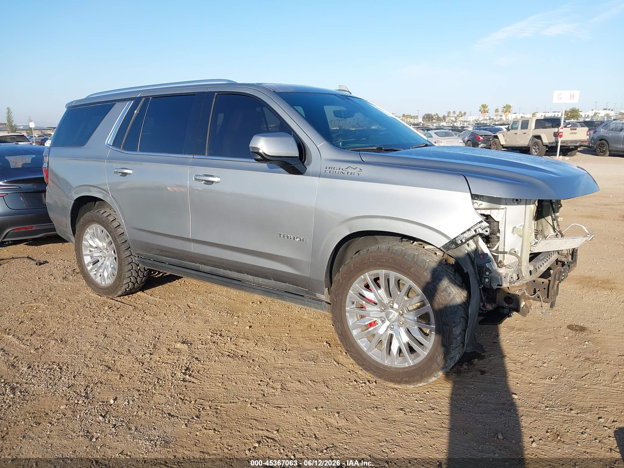 2023 Chevrolet Tahoe VIN 1GNSKTKL1PR548050 IAAI salvage auction — Front End, Salvage (California), sold $25,750 on 2026-06-29 (photo 1)