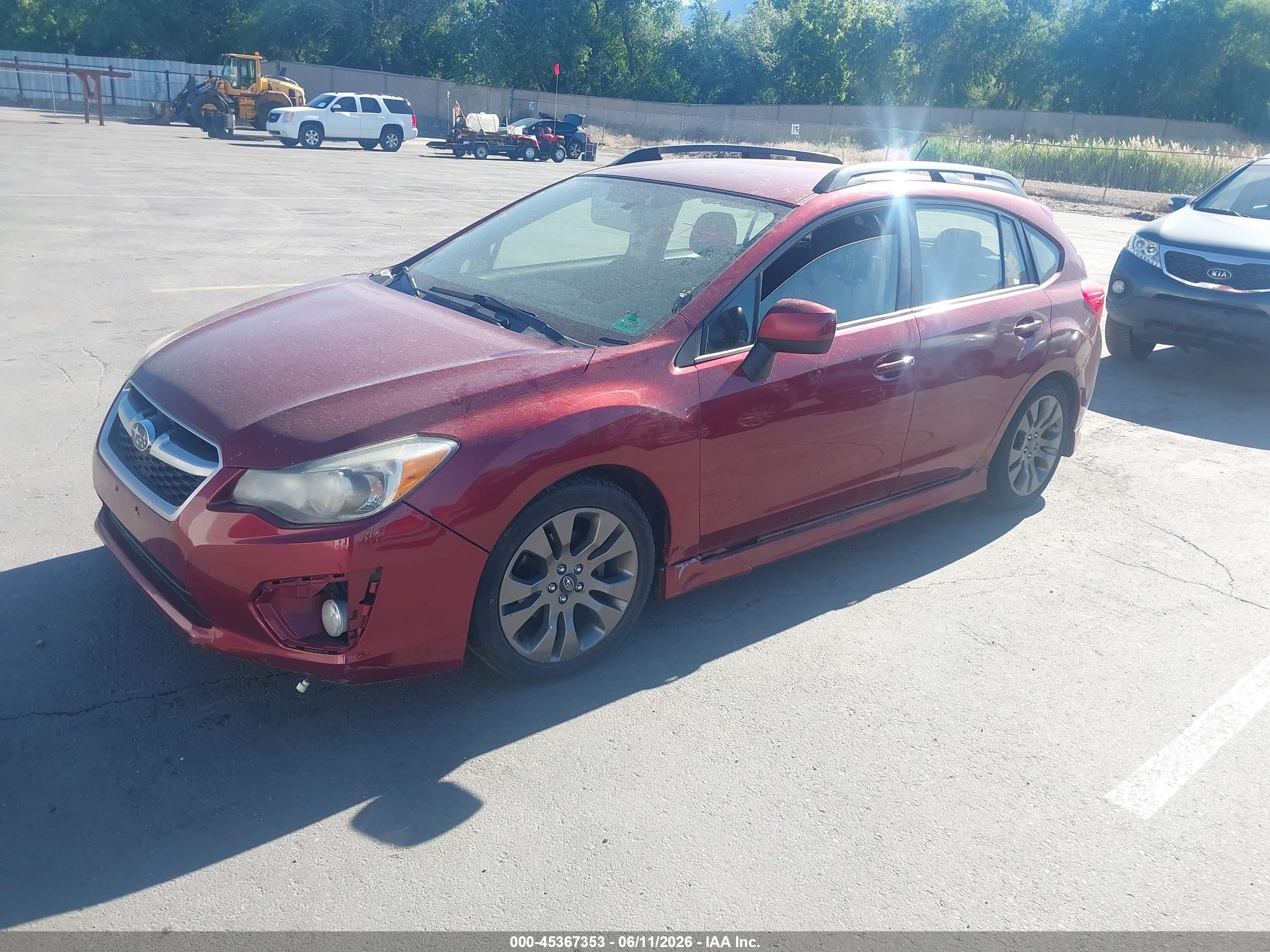2012 Subaru Impreza VIN JF1GPAL60CG239257 IAAI salvage auction — Normal Wear, Clear (Utah), sold $300 on 2026-07-09 (photo 2)