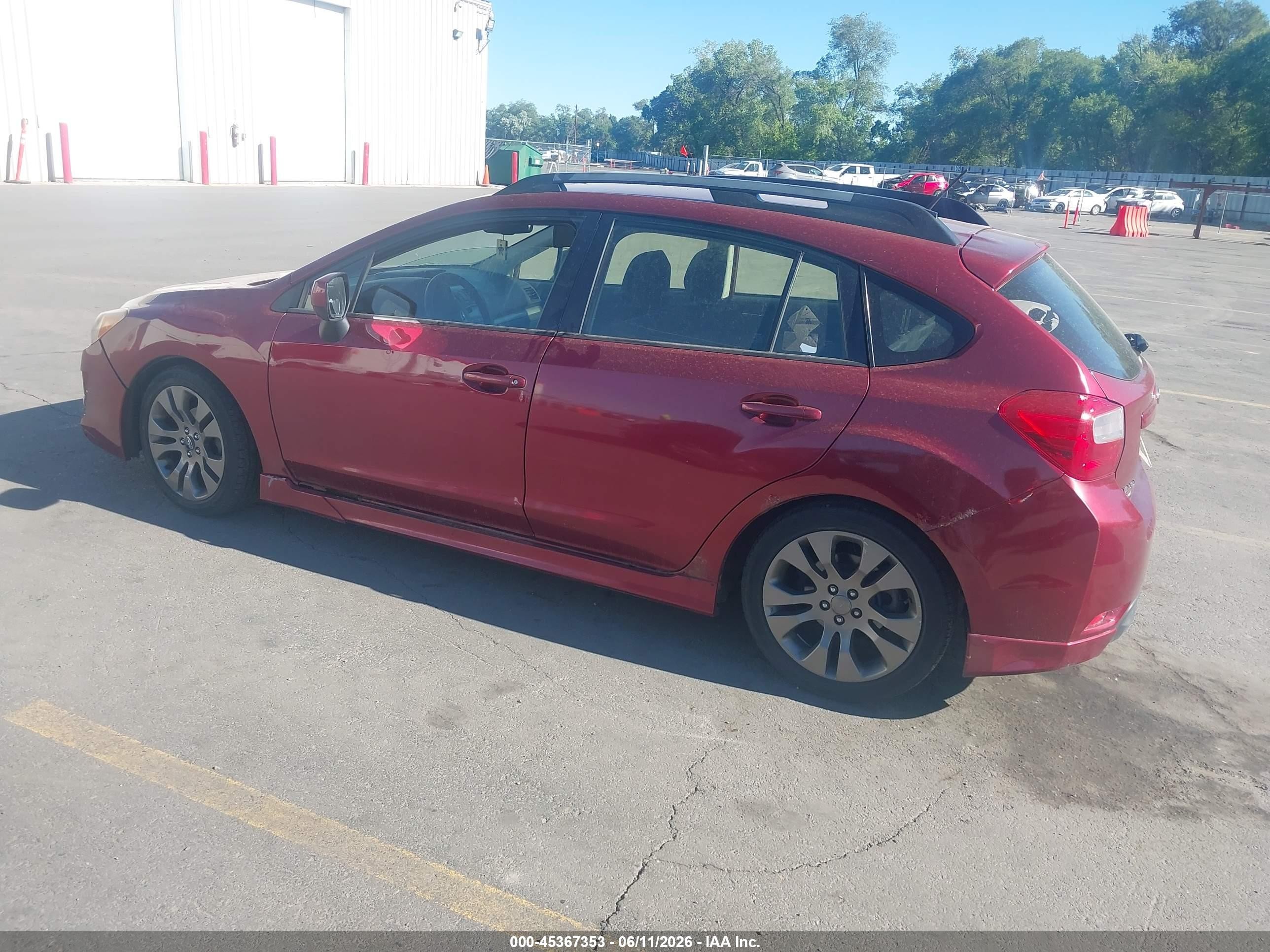 2012 Subaru Impreza VIN JF1GPAL60CG239257 IAAI salvage auction — Normal Wear, Clear (Utah), sold $300 on 2026-07-09 (photo 3)