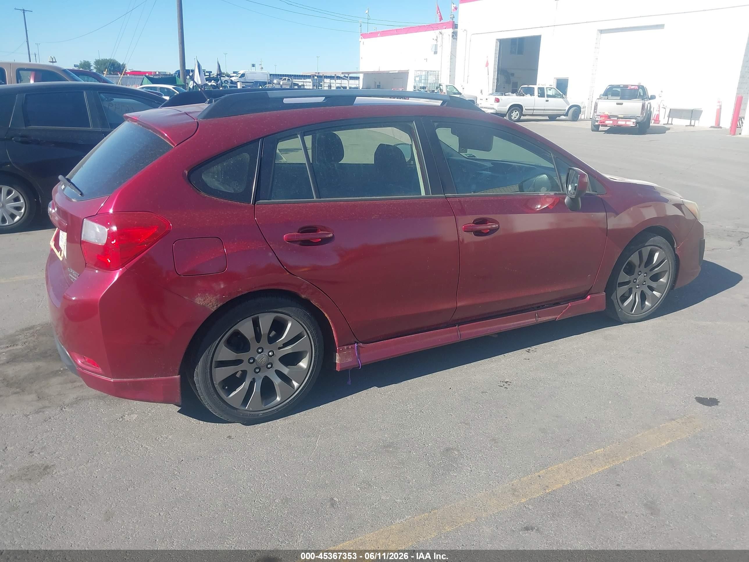 2012 Subaru Impreza VIN JF1GPAL60CG239257 IAAI salvage auction — Normal Wear, Clear (Utah), sold $300 on 2026-07-09 (photo 4)