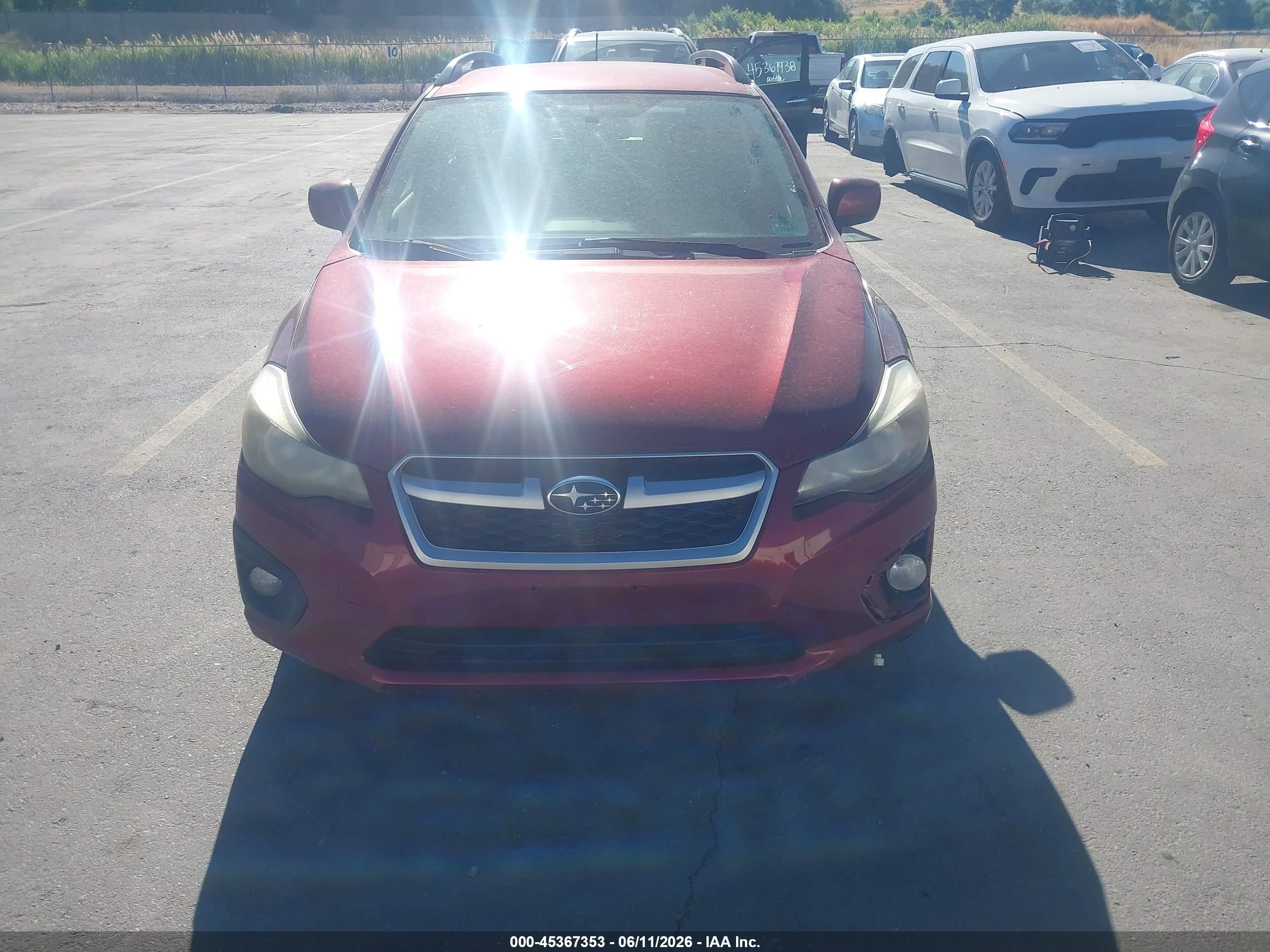 2012 Subaru Impreza VIN JF1GPAL60CG239257 IAAI salvage auction — Normal Wear, Clear (Utah), sold $300 on 2026-07-09 (photo 6)