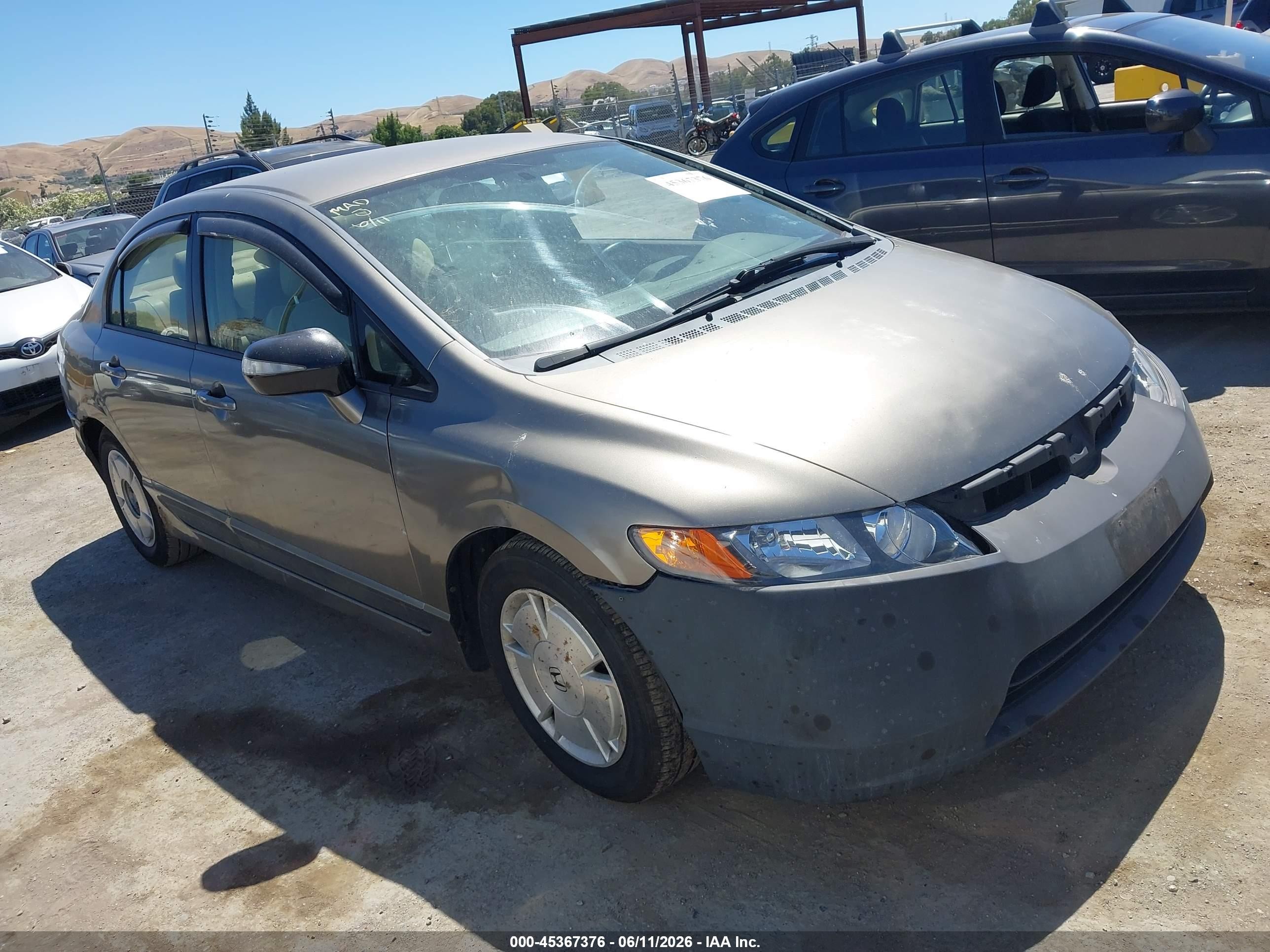 2007 Honda Civic Hybrid VIN JHMFA36217S008803 IAAI salvage auction — Normal Wear, Clear (New Jersey), sold $400 on 2026-07-09 (photo 1)