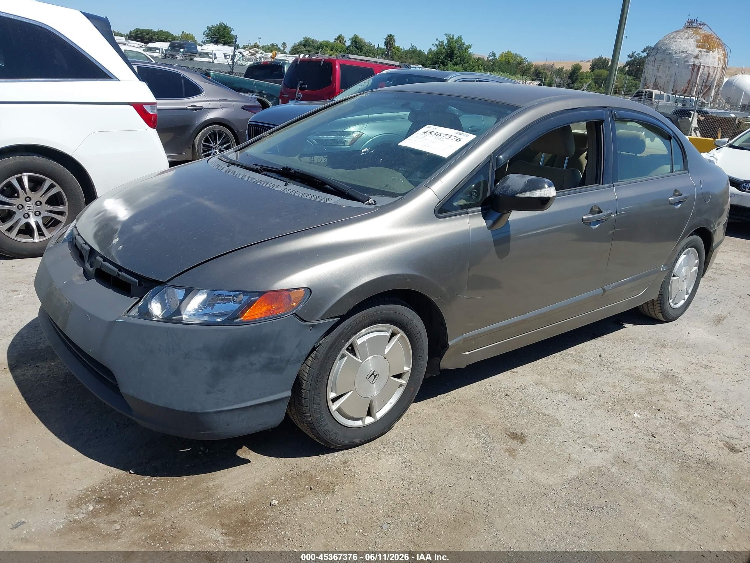 2007 Honda Civic Hybrid VIN JHMFA36217S008803 IAAI salvage auction — Normal Wear, Clear (New Jersey), sold $400 on 2026-07-09 (photo 2)
