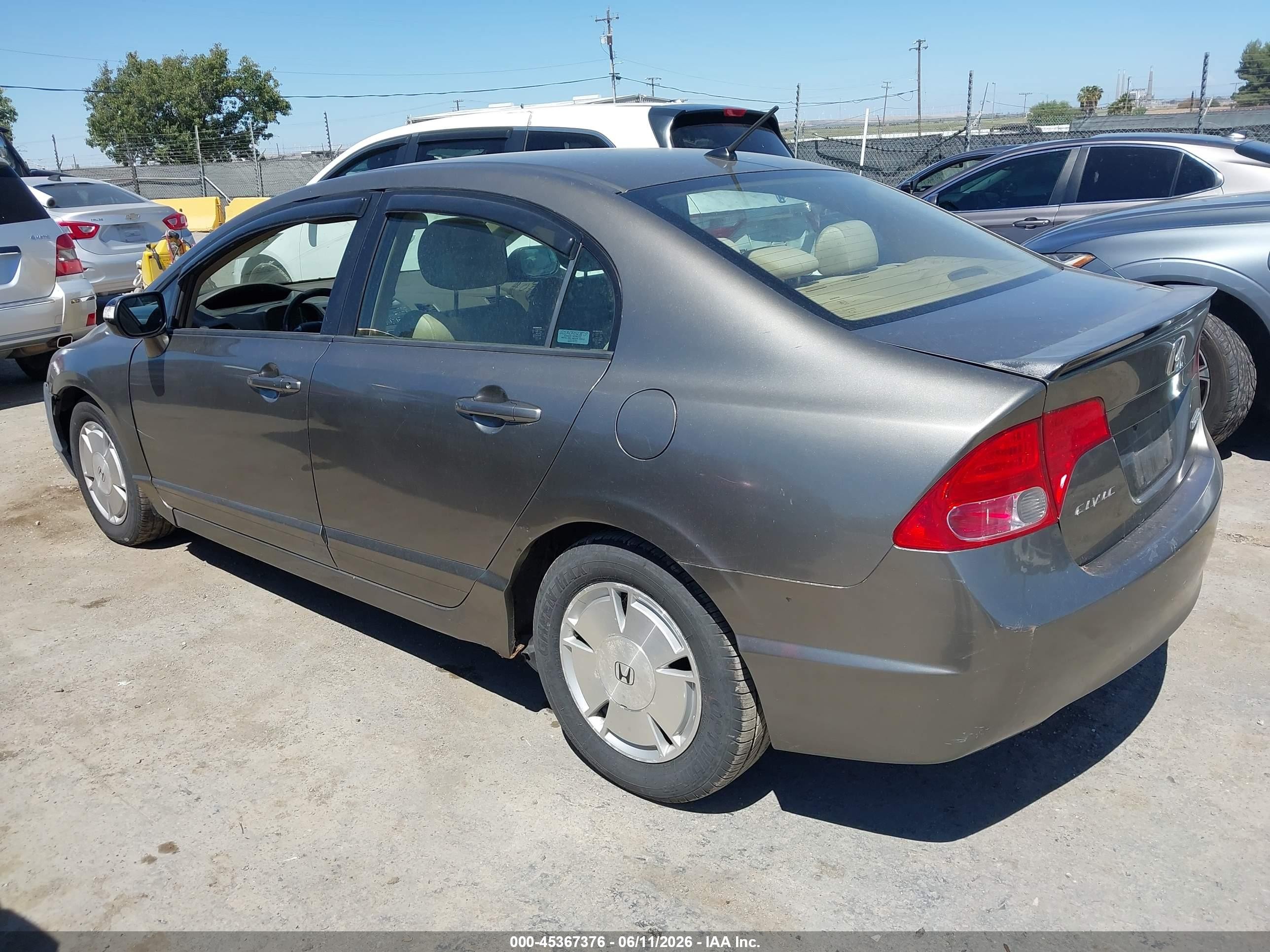 2007 Honda Civic Hybrid VIN JHMFA36217S008803 IAAI salvage auction — Normal Wear, Clear (New Jersey), sold $400 on 2026-07-09 (photo 3)
