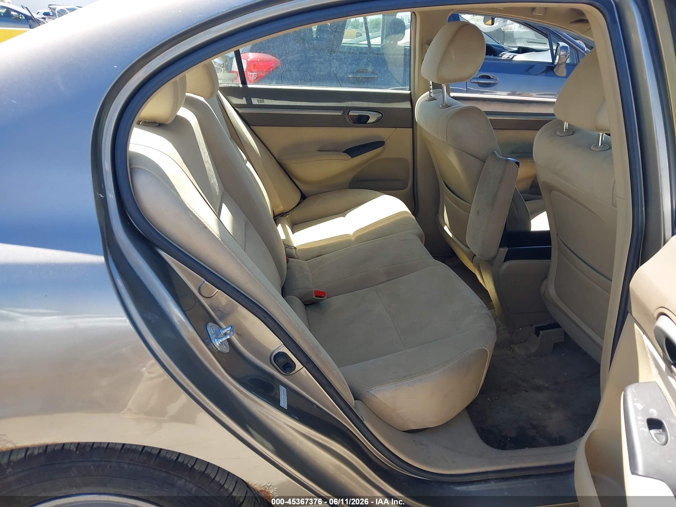 2007 Honda Civic Hybrid VIN JHMFA36217S008803 IAAI salvage auction — Normal Wear, Clear (New Jersey), sold $400 on 2026-07-09 (photo 8)