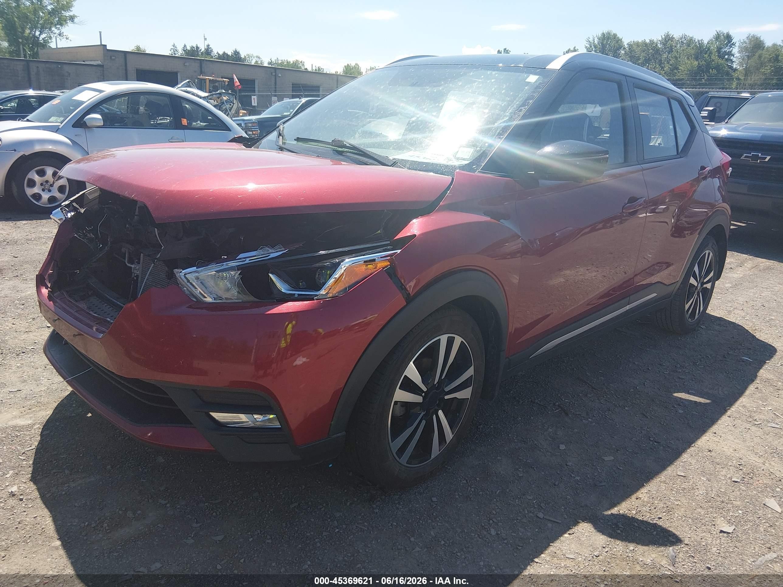 2018 Nissan Kicks VIN 3N1CP5CU1JL543577 IAAI salvage auction — Front End, Mv-907A (New York), sold $1,500 on 2026-07-12 (photo 2)
