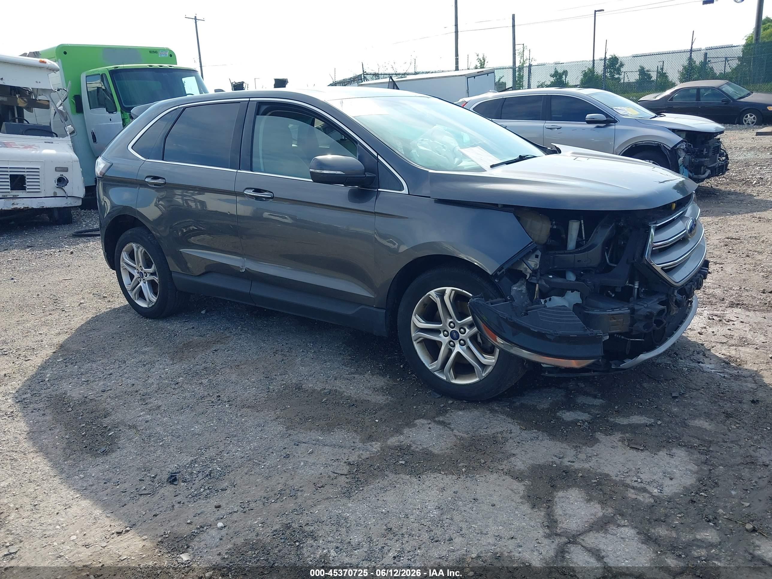 2018 Ford Edge VIN 2FMPK3K88JBB88131 IAAI salvage auction — Front End, Salvage (Pennsylvania), sold $650 on 2026-07-07 (photo 1)