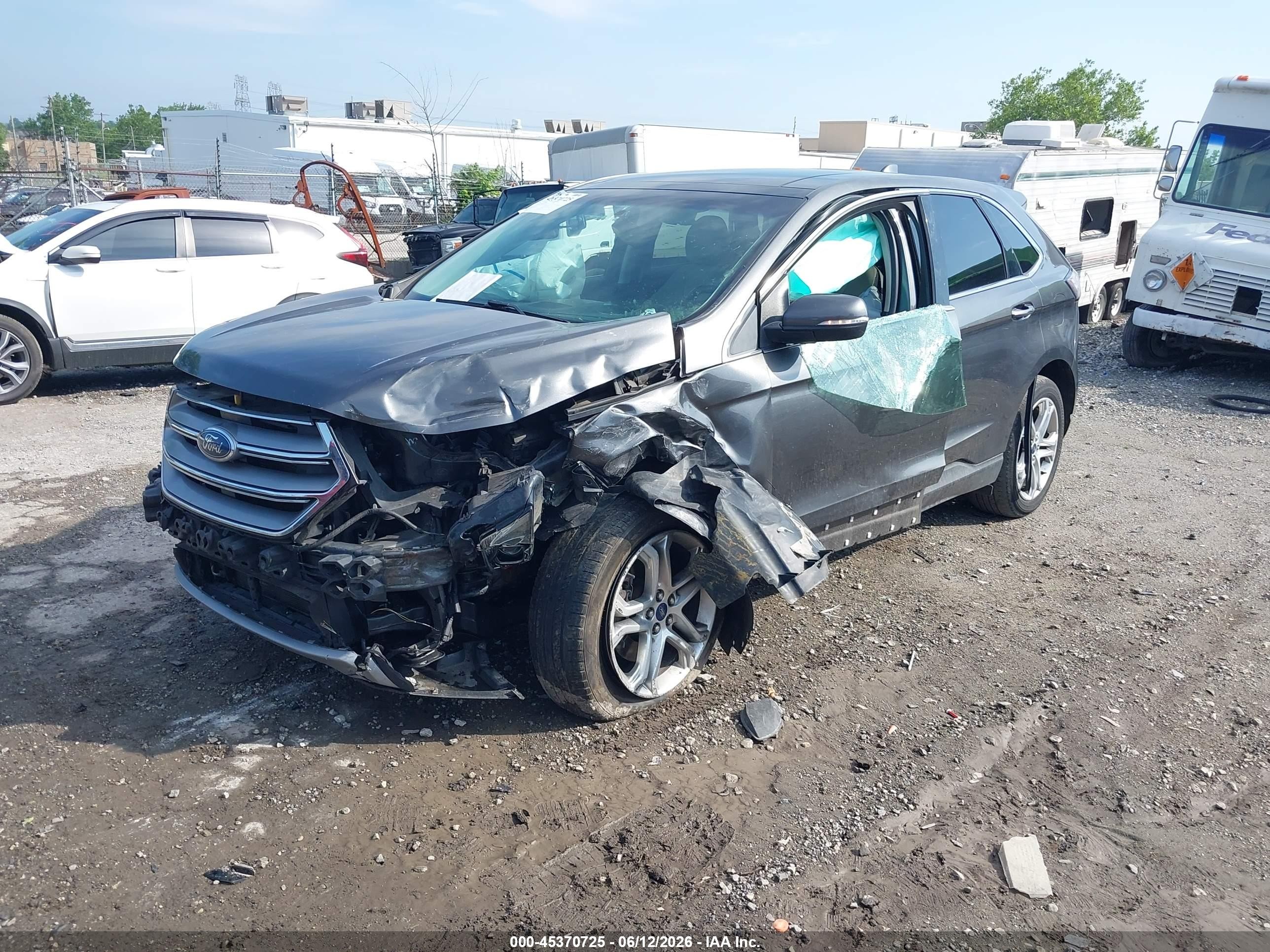 2018 Ford Edge VIN 2FMPK3K88JBB88131 IAAI salvage auction — Front End, Salvage (Pennsylvania), sold $650 on 2026-07-07 (photo 2)