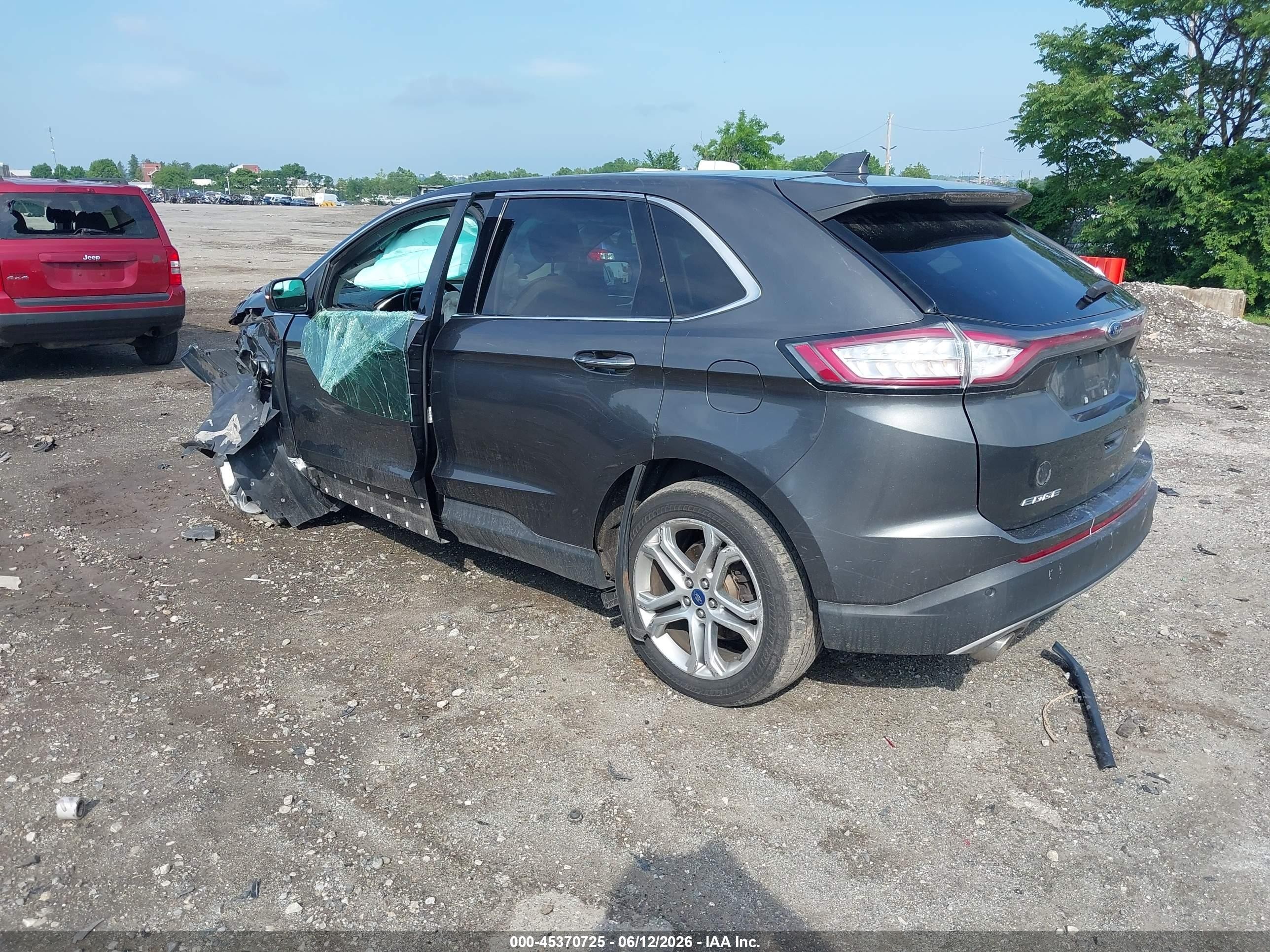 2018 Ford Edge VIN 2FMPK3K88JBB88131 IAAI salvage auction — Front End, Salvage (Pennsylvania), sold $650 on 2026-07-07 (photo 3)