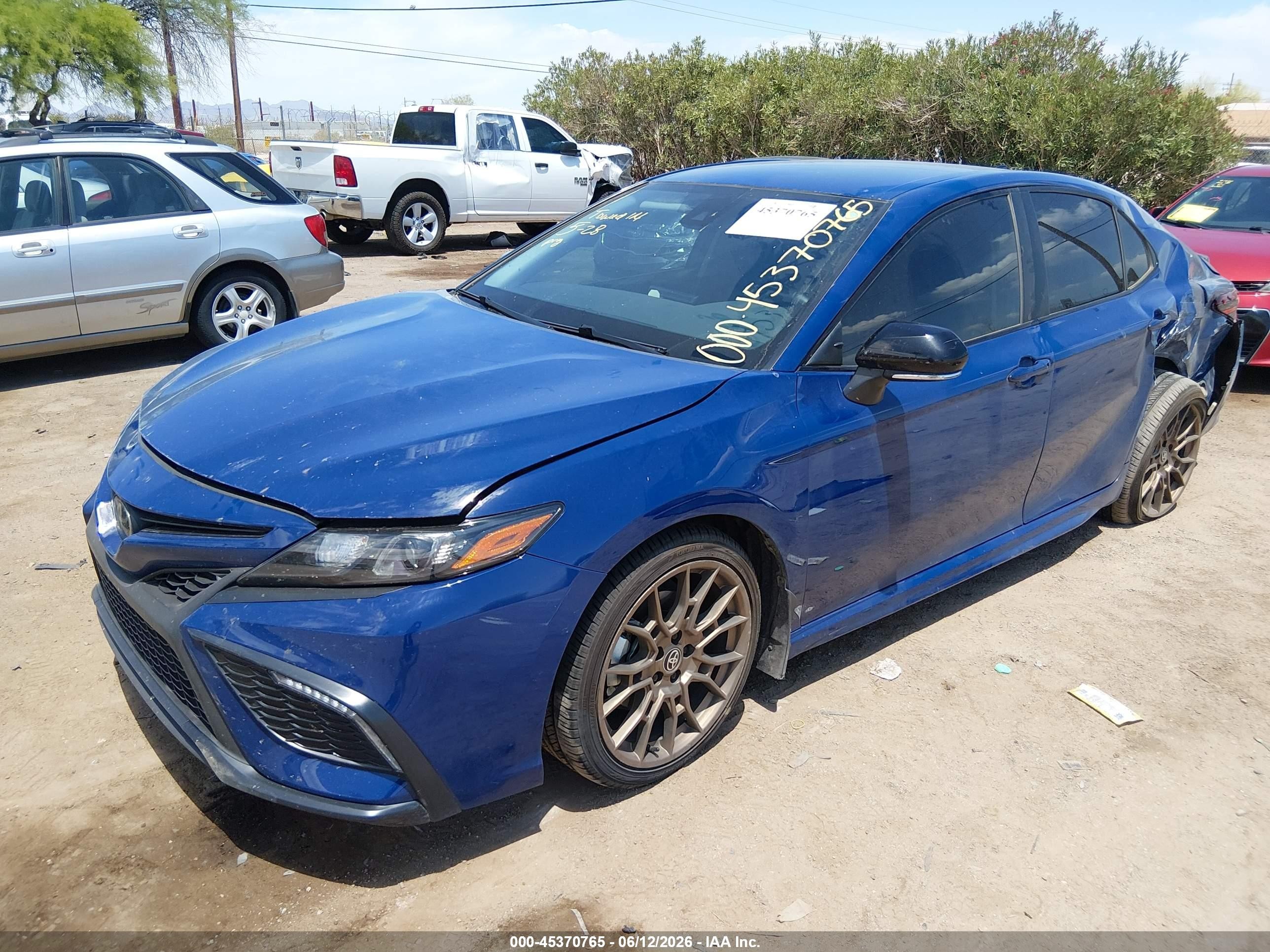 2024 Toyota Camry VIN 4T1G11AK0RU258800 IAAI salvage auction — Rear End, Salvage (Arizona), sold $7,550 on 2026-07-02 (photo 2)