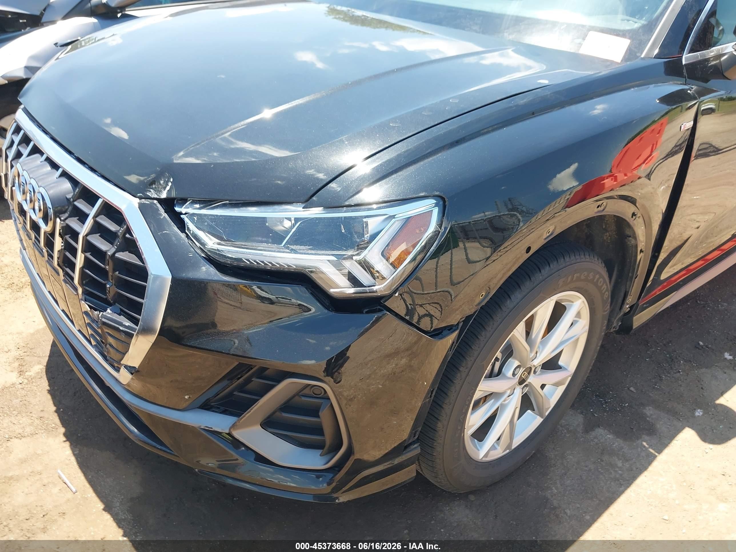 2023 Audi Q3 VIN WA1DECF33P1093259 IAAI salvage auction — Front End, Clear (Oklahoma), sold $13,300 on 2026-10-08 (photo 6)