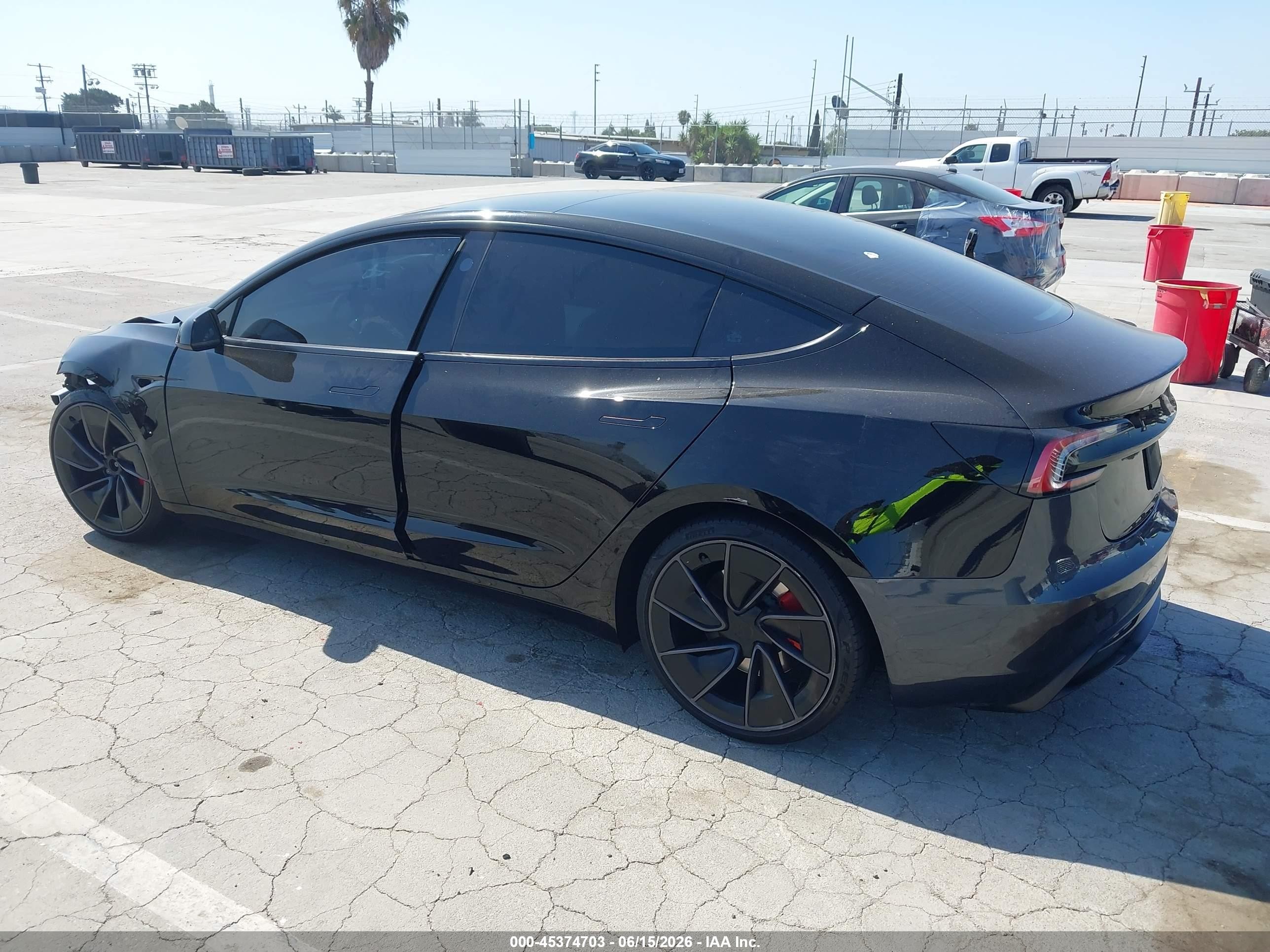 2024 Tesla Model 3 VIN 5YJ3E1ETXRF855116 IAAI salvage auction — Front End, Salvage (California), sold $13,400 on 2026-09-05 (photo 3)
