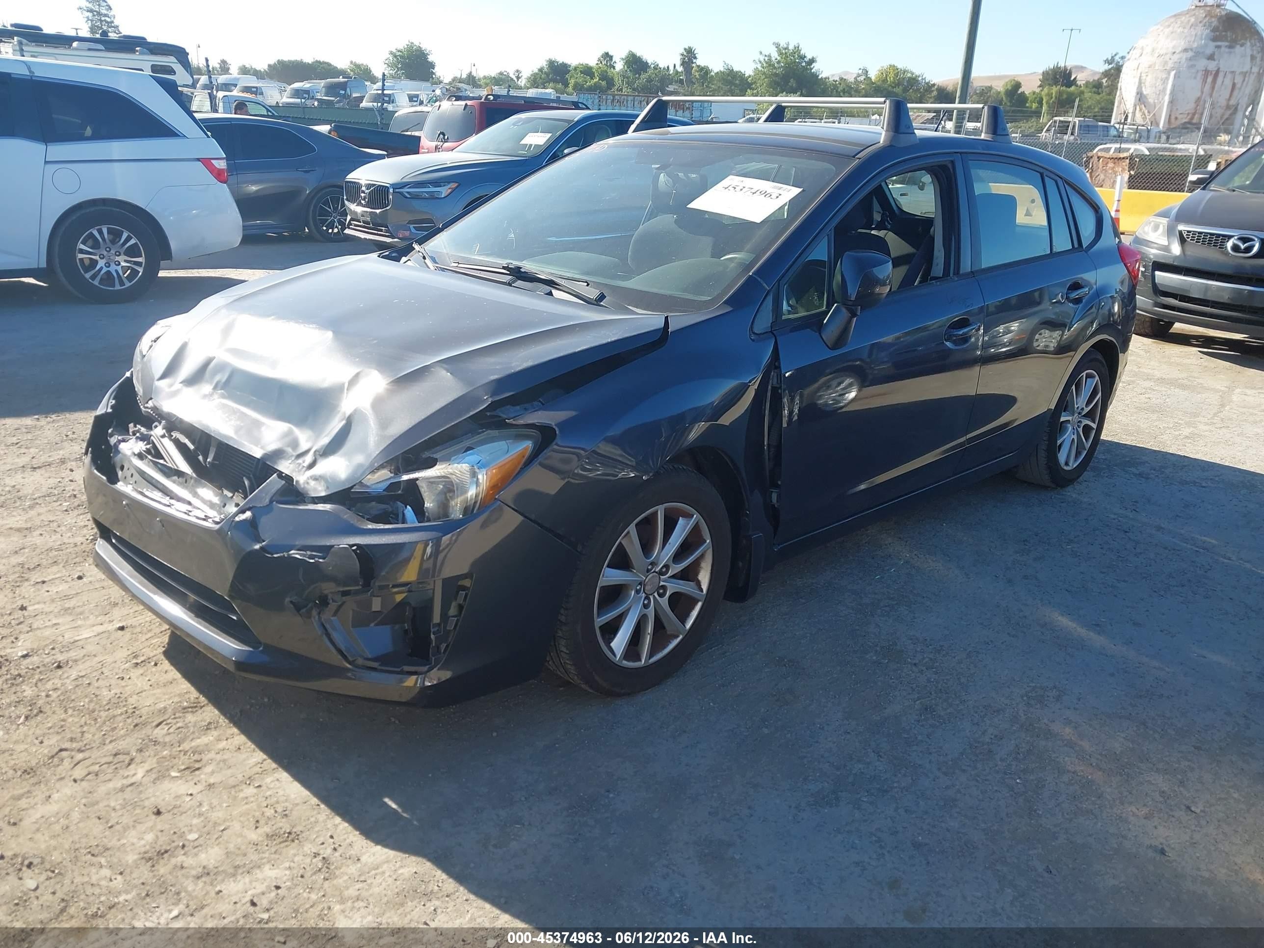 2013 Subaru Impreza VIN JF1GPAC64DH821082 IAAI salvage auction — Normal Wear, Salvage (California), sold $600 on 2026-07-09 (photo 2)