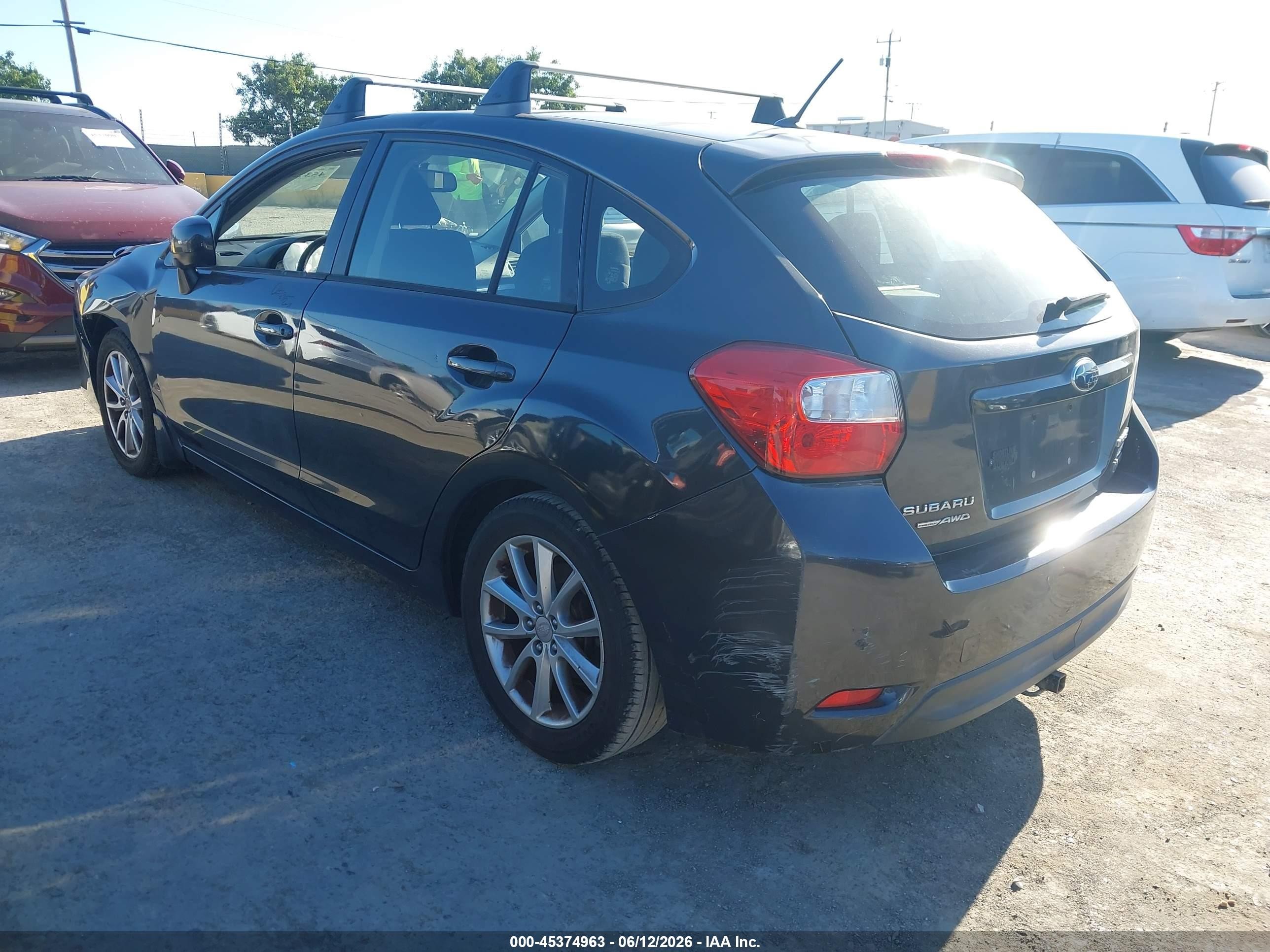 2013 Subaru Impreza VIN JF1GPAC64DH821082 IAAI salvage auction — Normal Wear, Salvage (California), sold $600 on 2026-07-09 (photo 3)