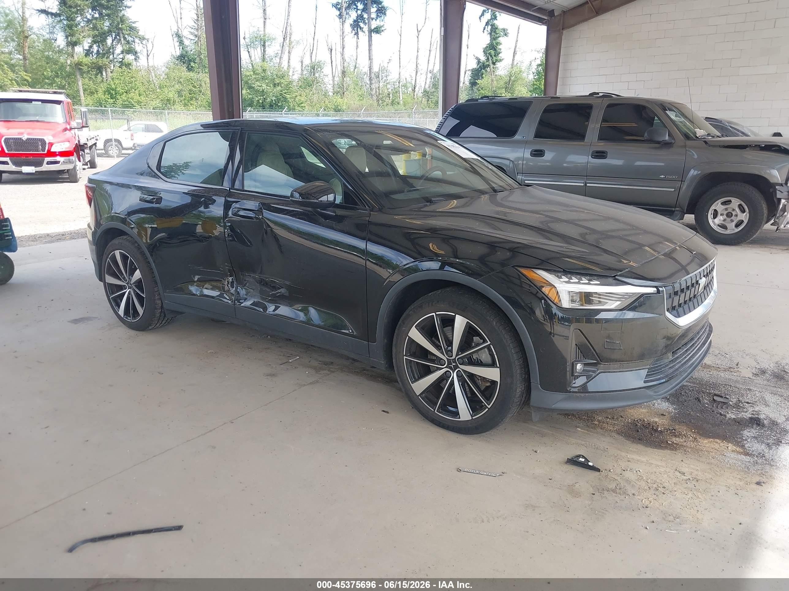 2021 Polestar 2 VIN LPSED3KA7ML010071 IAAI salvage auction — Side, Bill Of Sale (Washington), sold $9,800 on 2026-09-16 (photo 1)