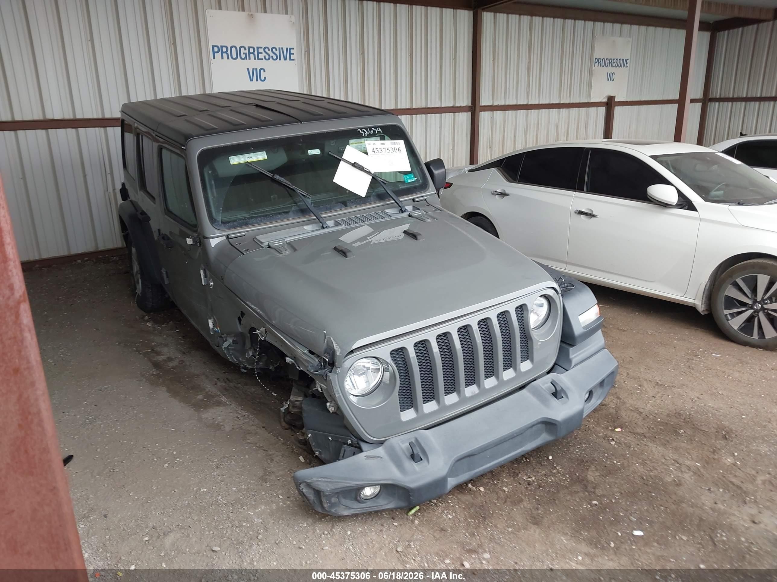 2018 Jeep Wrangler Unlimited VIN 1C4HJXDG9JW273730 — IAAI salvage auction photo