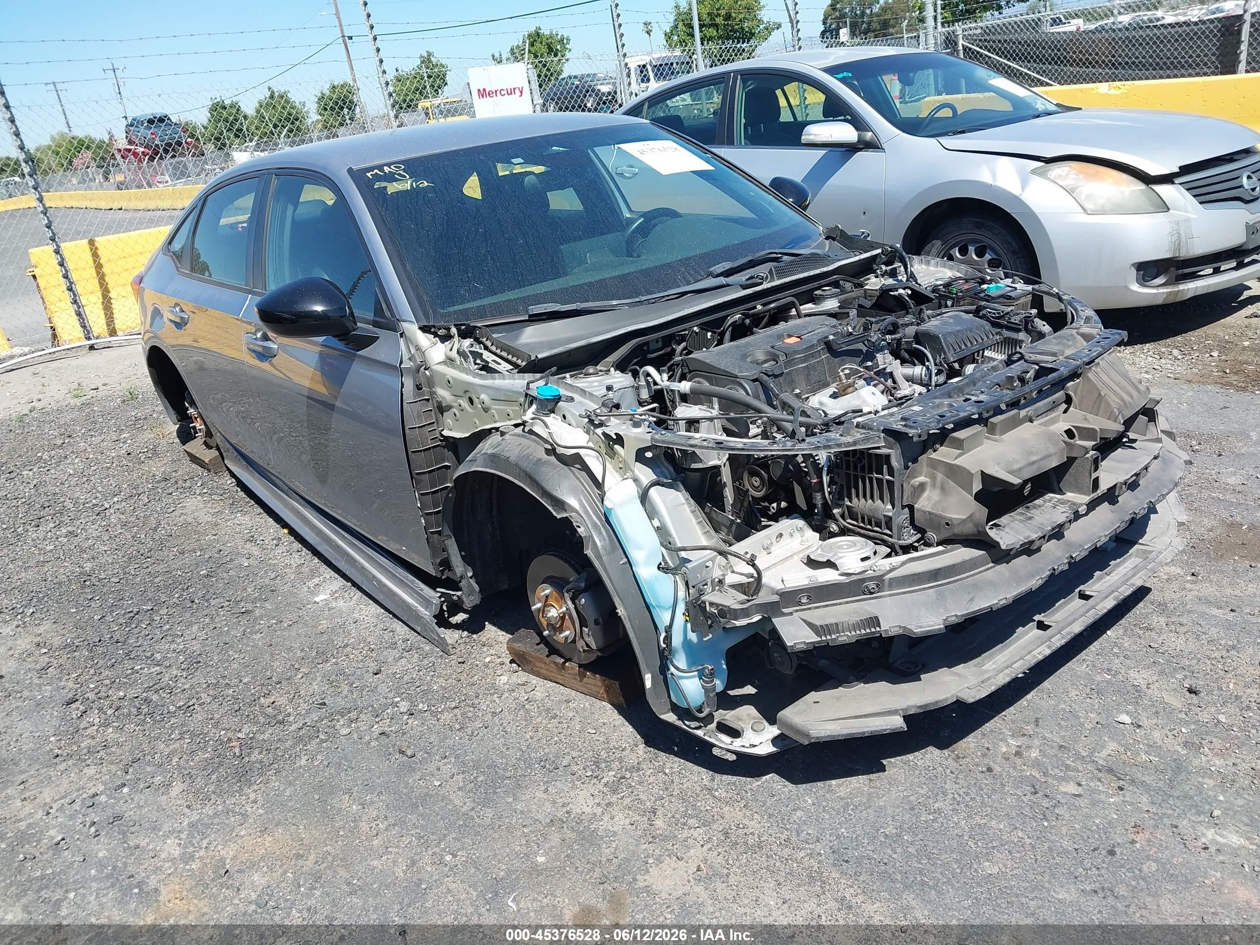 2022 Honda Civic VIN 2HGFE2F57NH593516 IAAI salvage auction — Theft, Salvage (California), sold $5,800 on 2026-07-09 (photo 1)