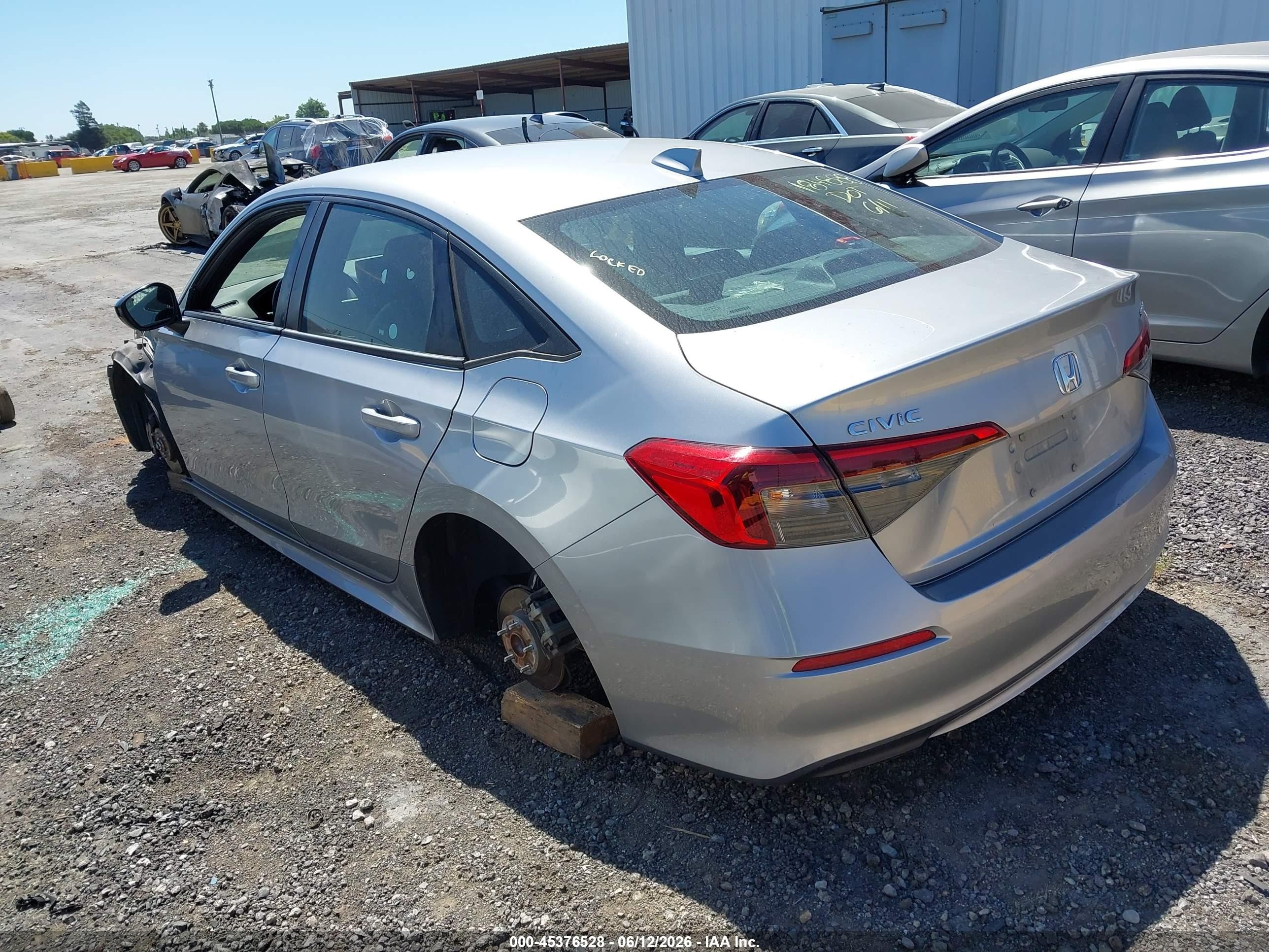 2022 Honda Civic VIN 2HGFE2F57NH593516 IAAI salvage auction — Theft, Salvage (California), sold $5,800 on 2026-07-09 (photo 3)
