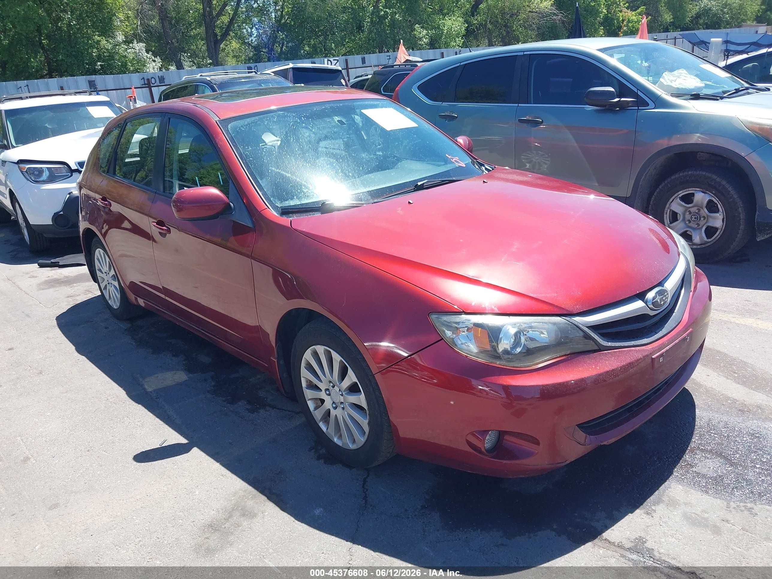2011 Subaru Impreza VIN JF1GH6B64BH807840 IAAI salvage auction — Rear End, Salvage (Utah), sold $275 on 2026-07-09 (photo 1)