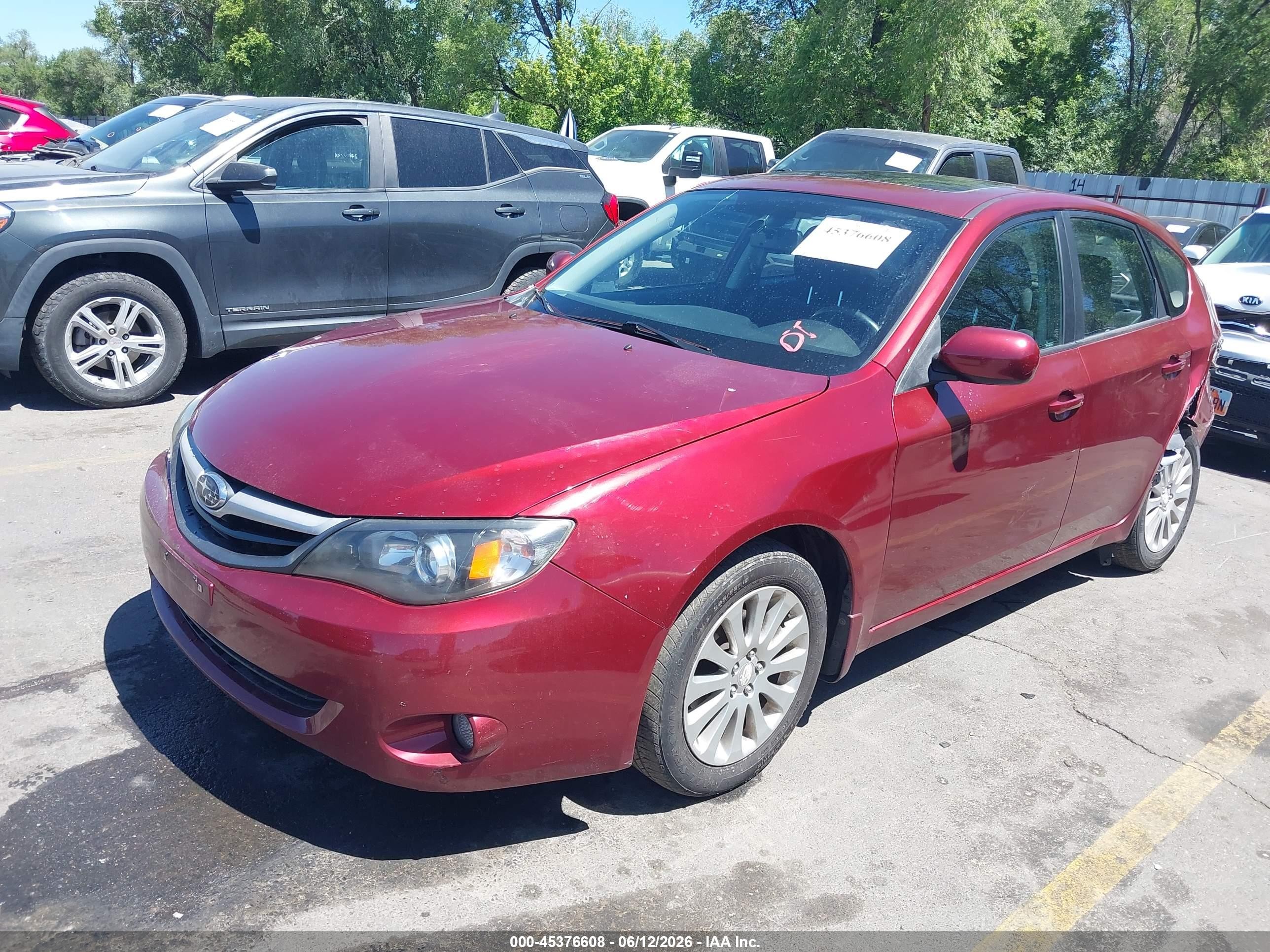 2011 Subaru Impreza VIN JF1GH6B64BH807840 IAAI salvage auction — Rear End, Salvage (Utah), sold $275 on 2026-07-09 (photo 2)