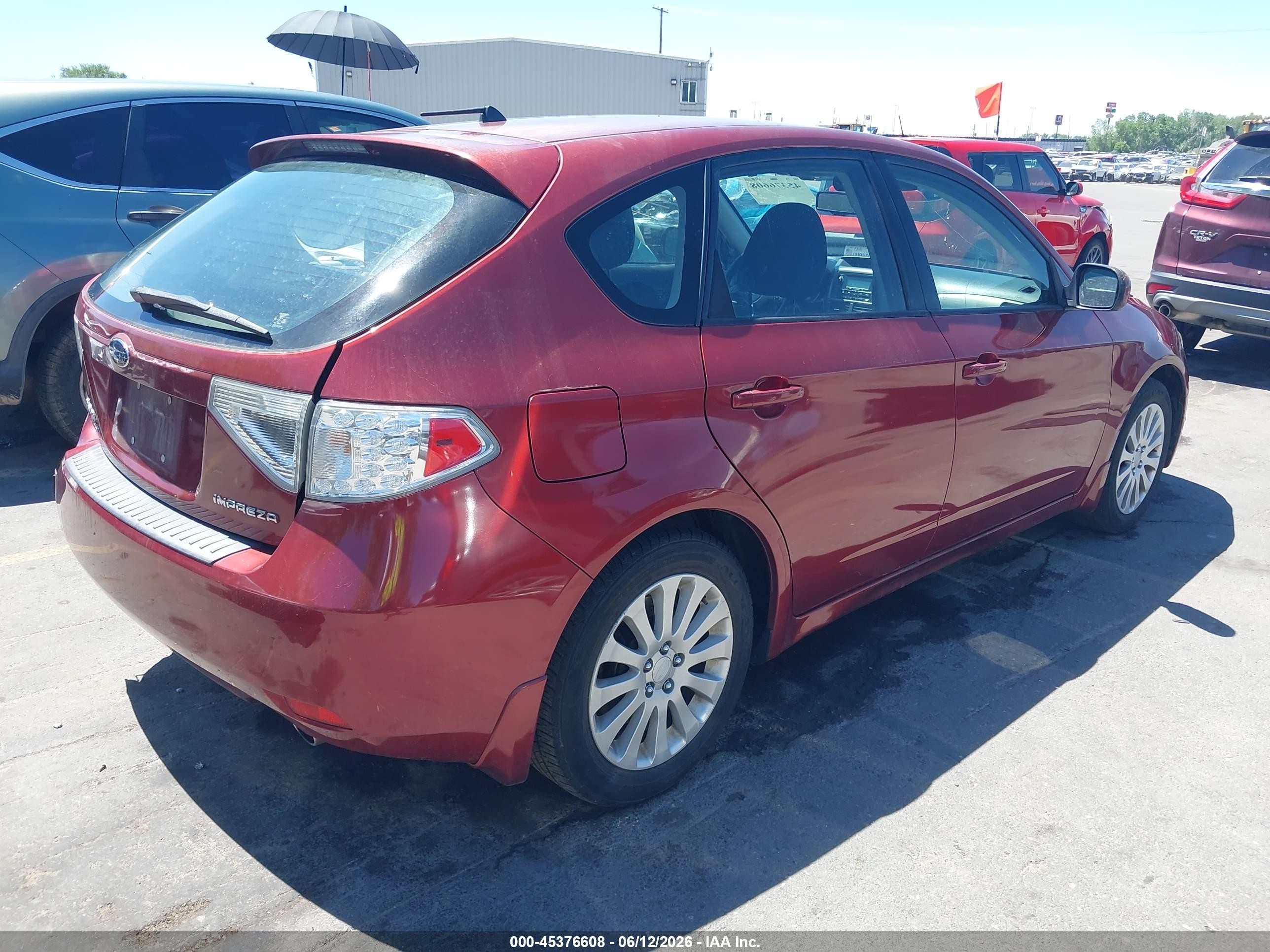 2011 Subaru Impreza VIN JF1GH6B64BH807840 IAAI salvage auction — Rear End, Salvage (Utah), sold $275 on 2026-07-09 (photo 4)