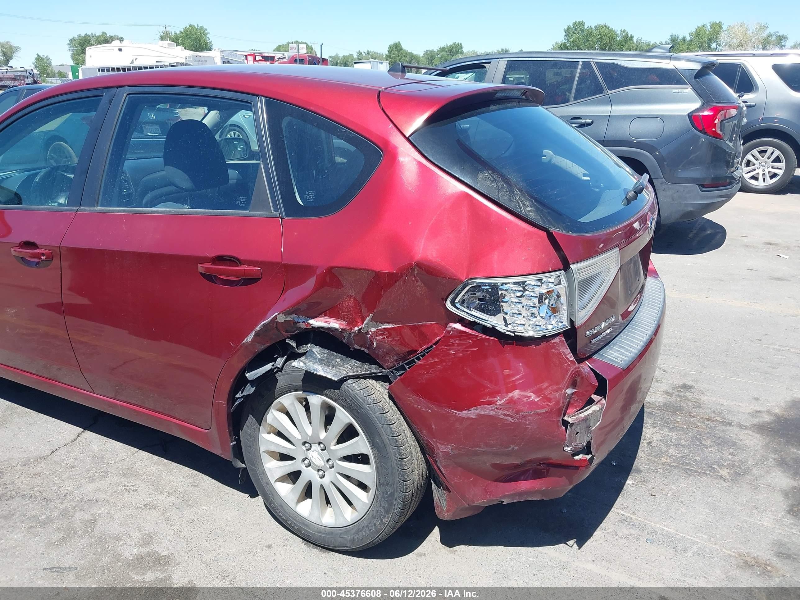 2011 Subaru Impreza VIN JF1GH6B64BH807840 IAAI salvage auction — Rear End, Salvage (Utah), sold $275 on 2026-07-09 (photo 6)