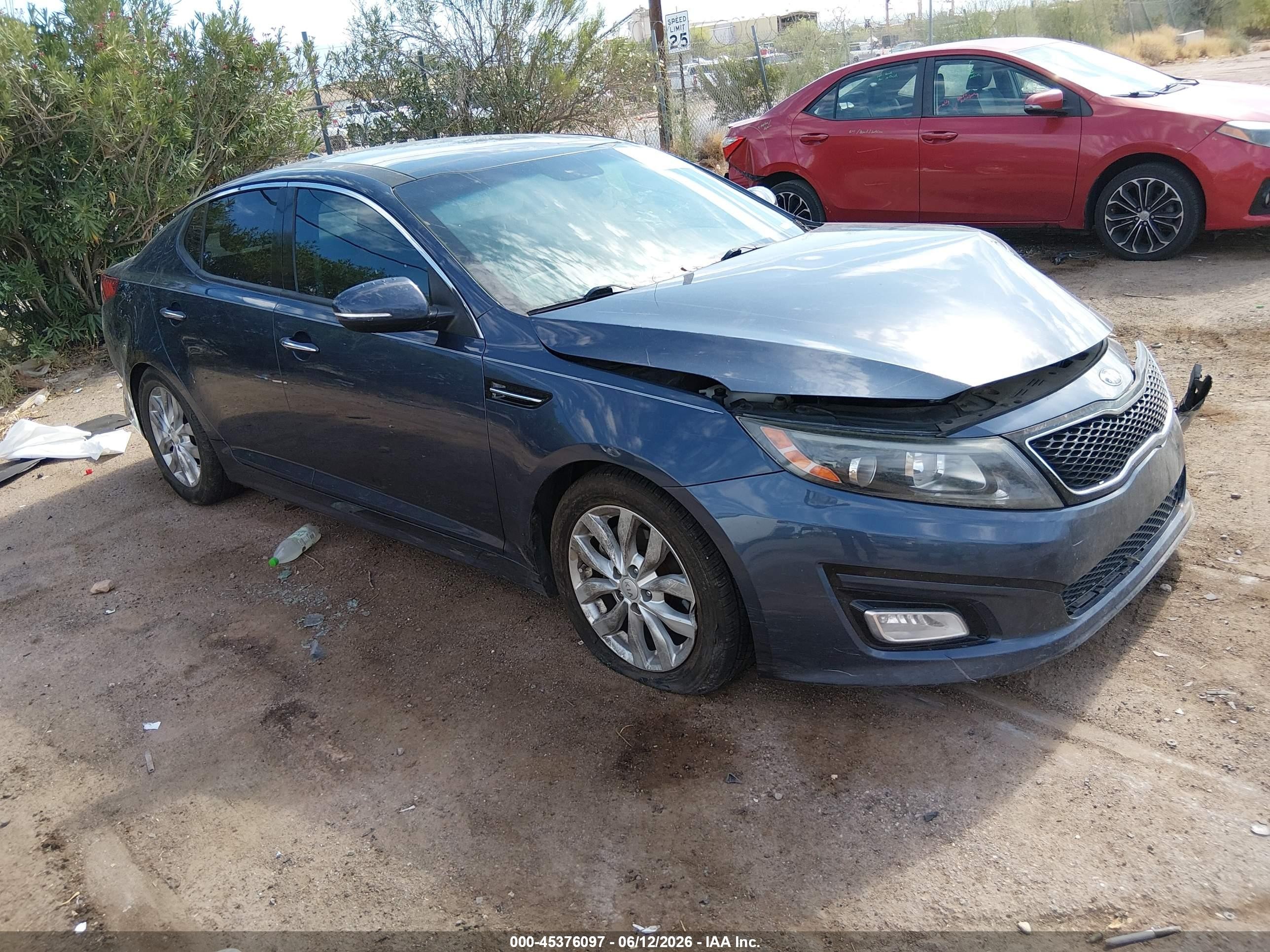 2015 Kia Optima VIN 5XXGN4A79FG384502 IAAI salvage auction — Unknown, Salvage (Arizona), sold $975 on 2026-07-09 (photo 1)
