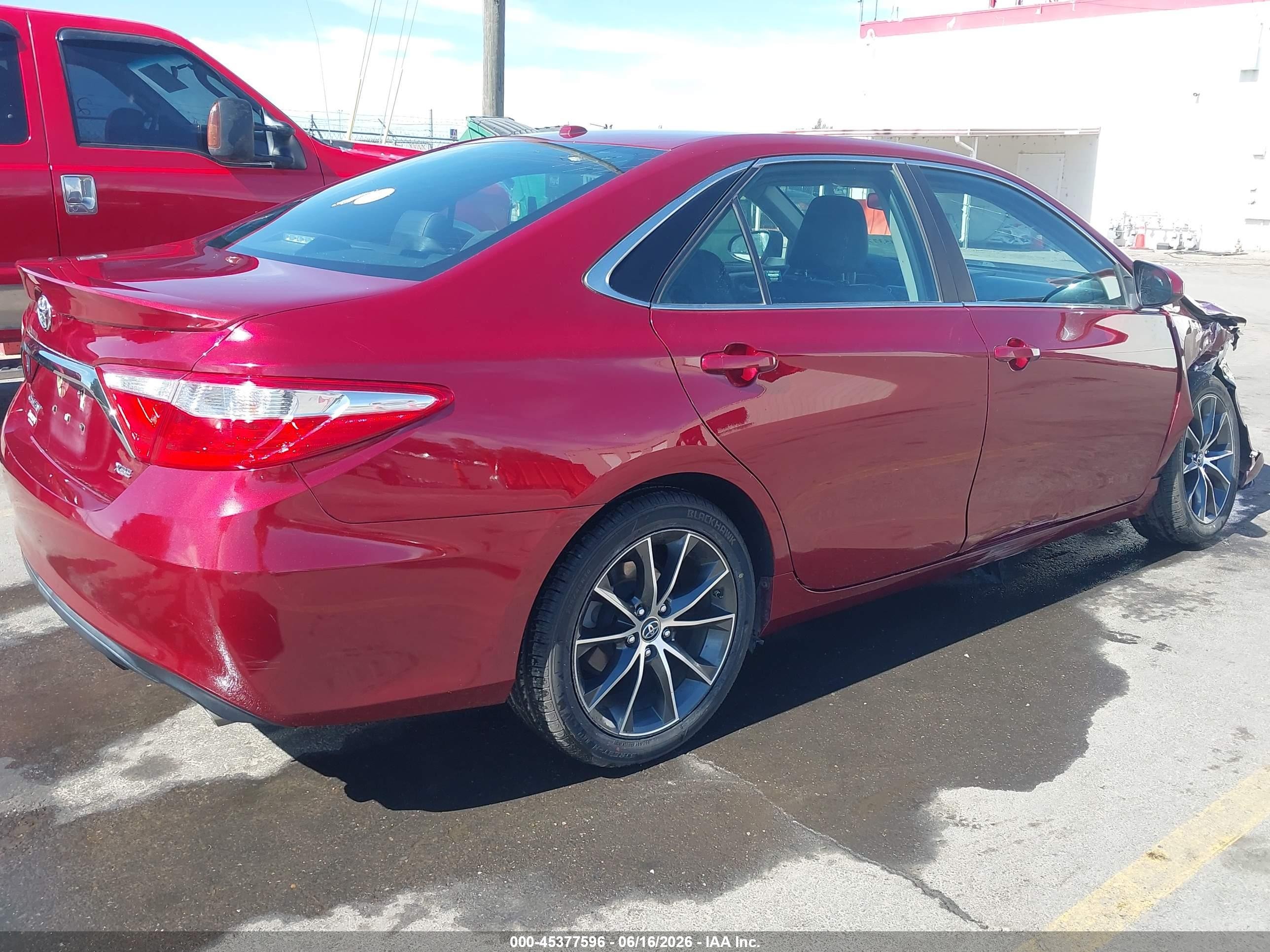 2016 Toyota Camry VIN 4T1BF1FK4GU533151 IAAI salvage auction — Side, Salvage (Utah), sold $5,600 on 2026-07-09 (photo 4)