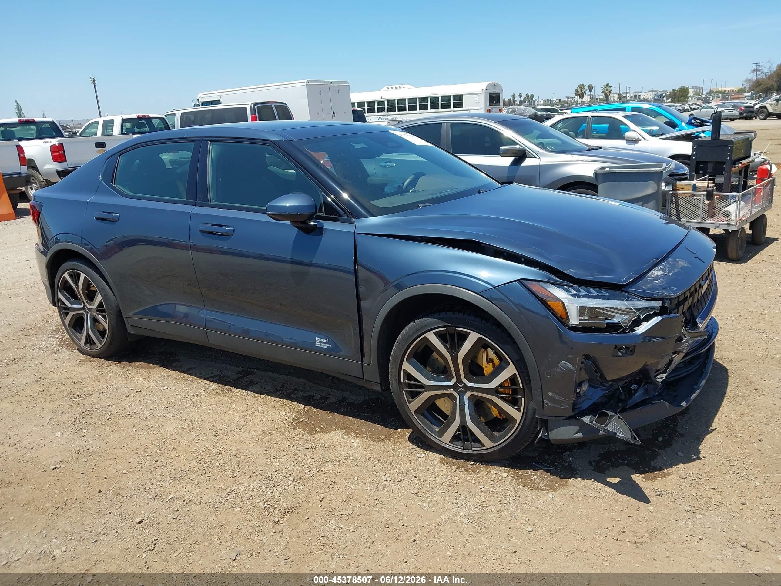 2021 Polestar 2 VIN LPSED3KA4ML006320 IAAI salvage auction — Unknown, Salvage (California), sold $7,200 on 2026-09-26 (photo 1)