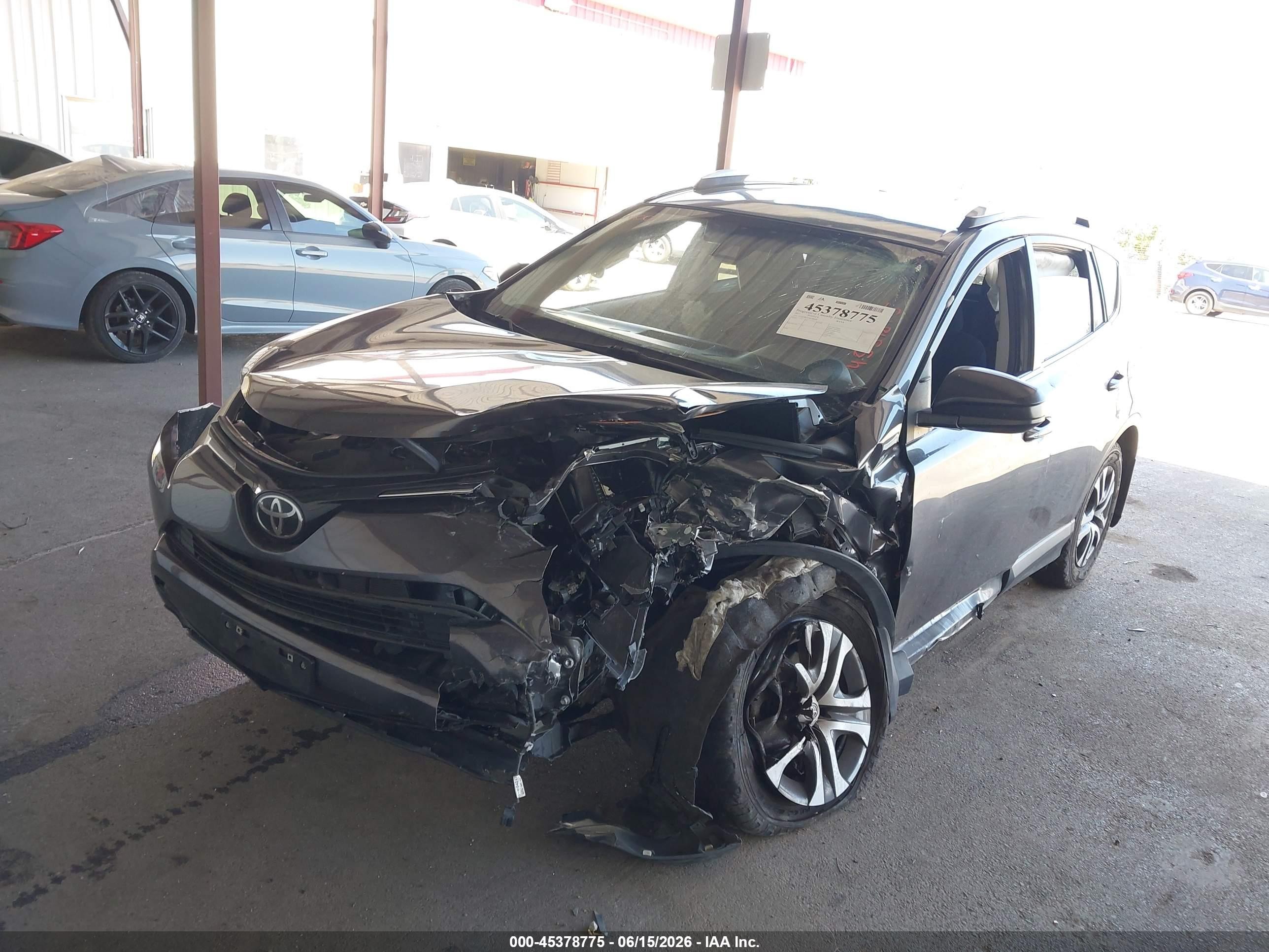 2017 Toyota RAV4 VIN JTMZFREV7HJ708587 IAAI salvage auction — Front End, Salvage (California), sold $1,525 on 2026-07-09 (photo 2)