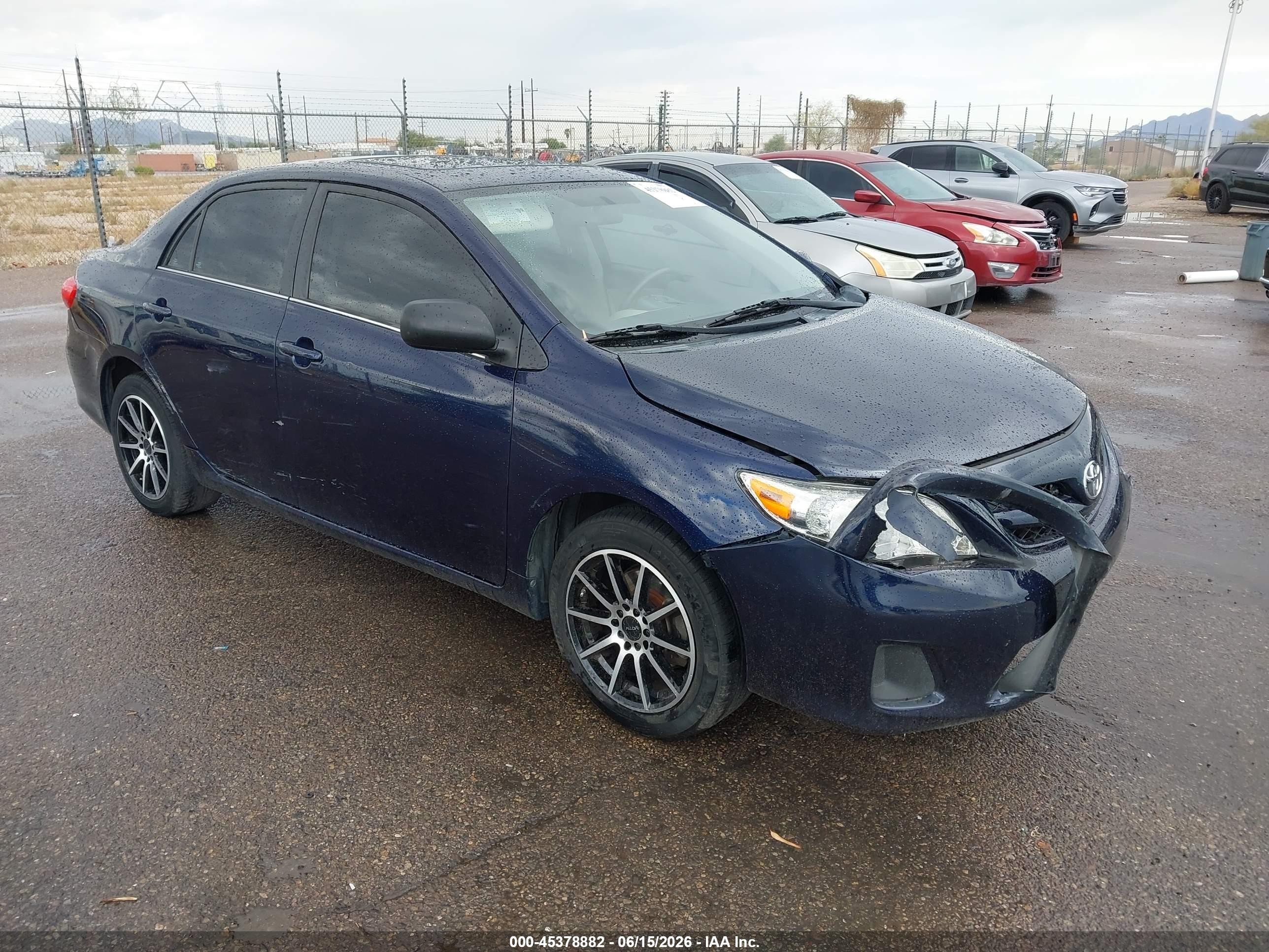 2013 Toyota Corolla VIN 2T1BU4EE8DC031680 IAAI salvage auction — Front End, Salvage (Arizona), sold $1,350 on 2026-07-09 (photo 1)