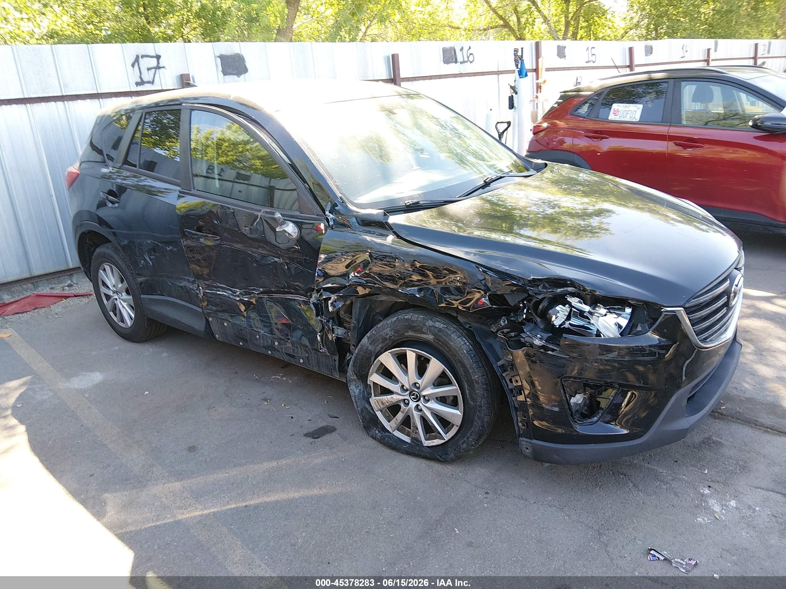 2016 Mazda CX-5 VIN JM3KE2BE6G0877155 IAAI salvage auction — Front End, Salvage (Utah), sold $1,400 on 2026-07-04 (photo 1)