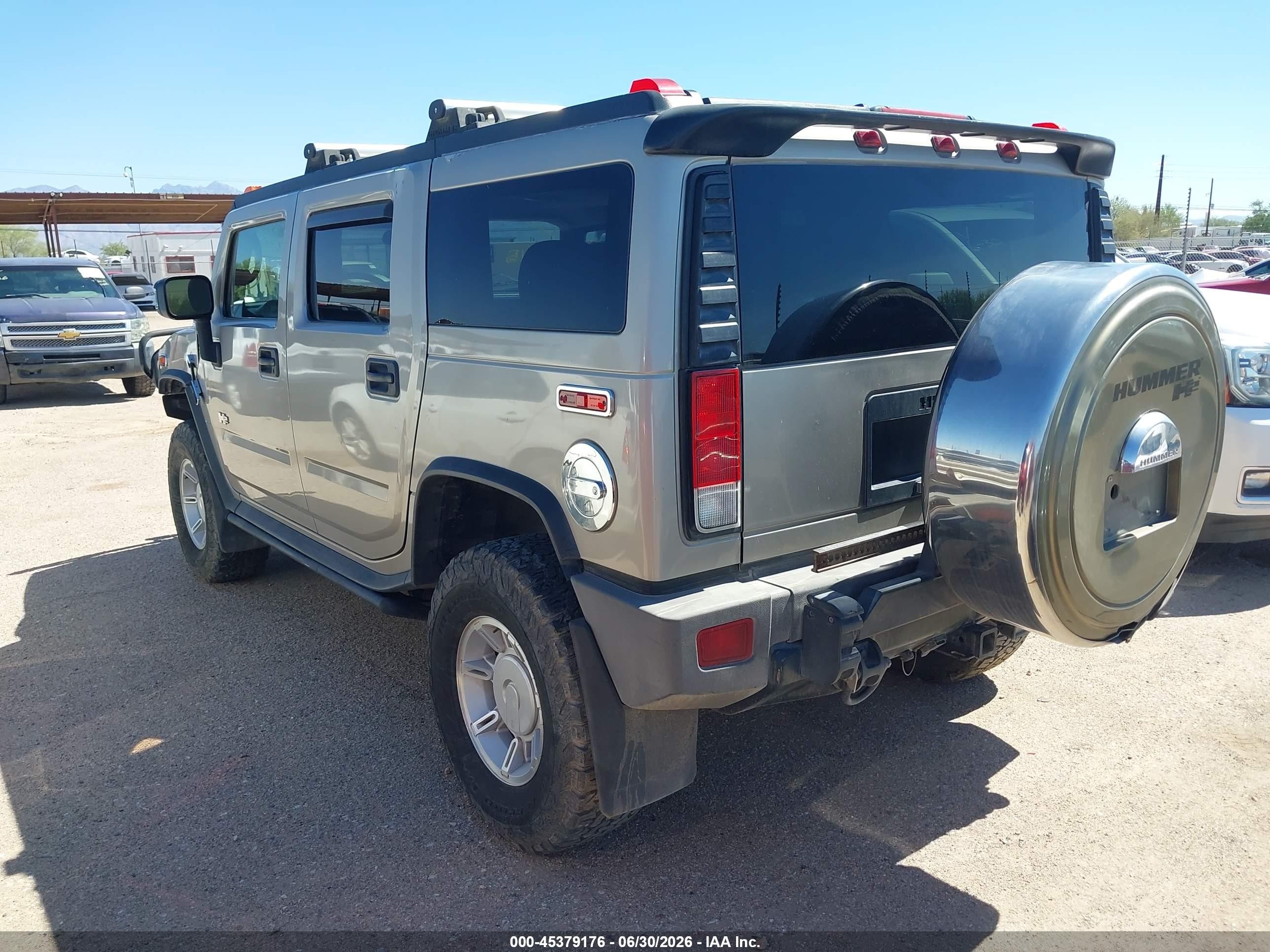 2006 Hummer H2 VIN 5GRGN23U56H110450 IAAI salvage auction — Front End, Clear (Arizona), sold $3,125 on 2026-07-09 (photo 3)