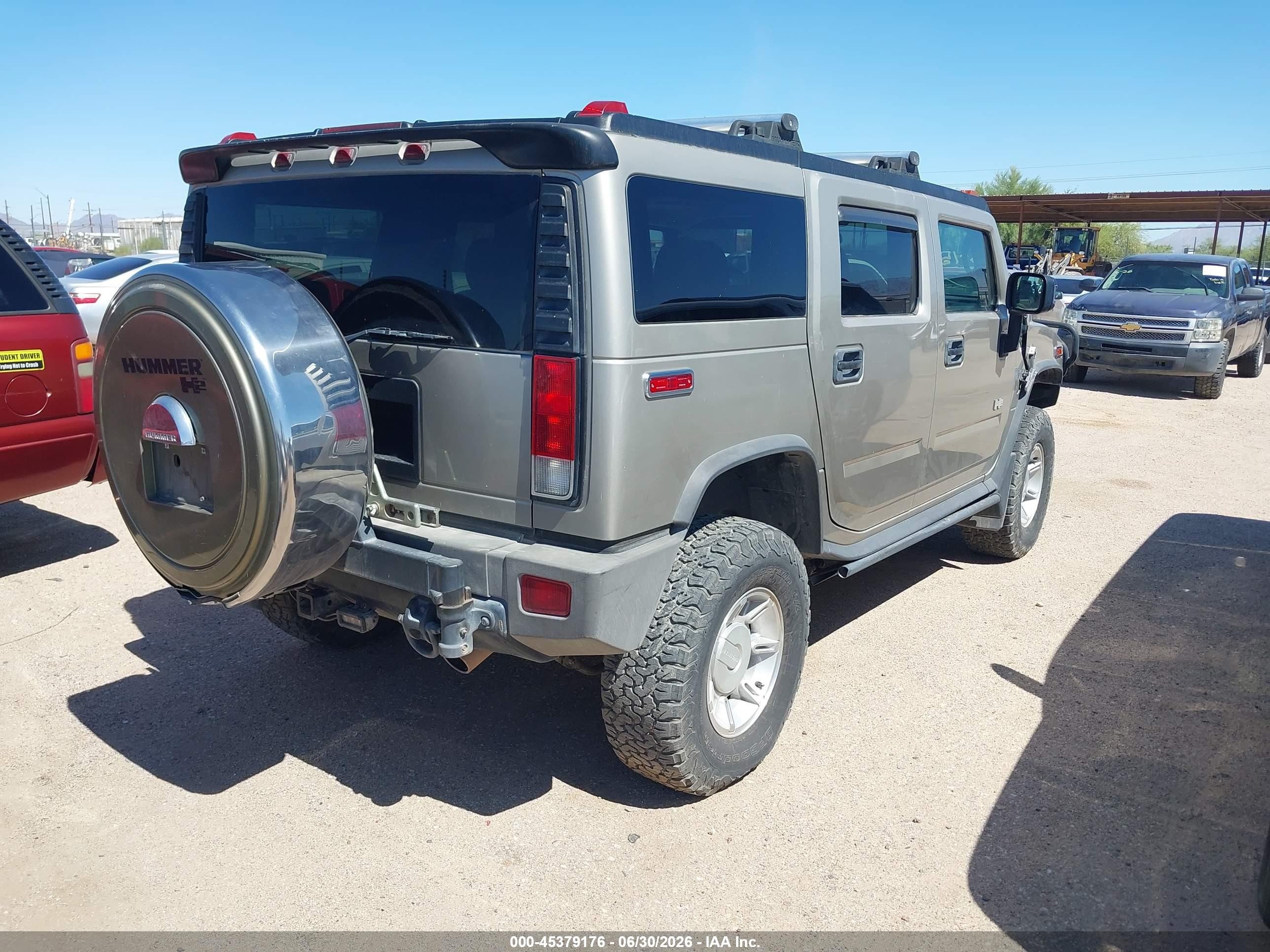 2006 Hummer H2 VIN 5GRGN23U56H110450 IAAI salvage auction — Front End, Clear (Arizona), sold $3,125 on 2026-07-09 (photo 4)