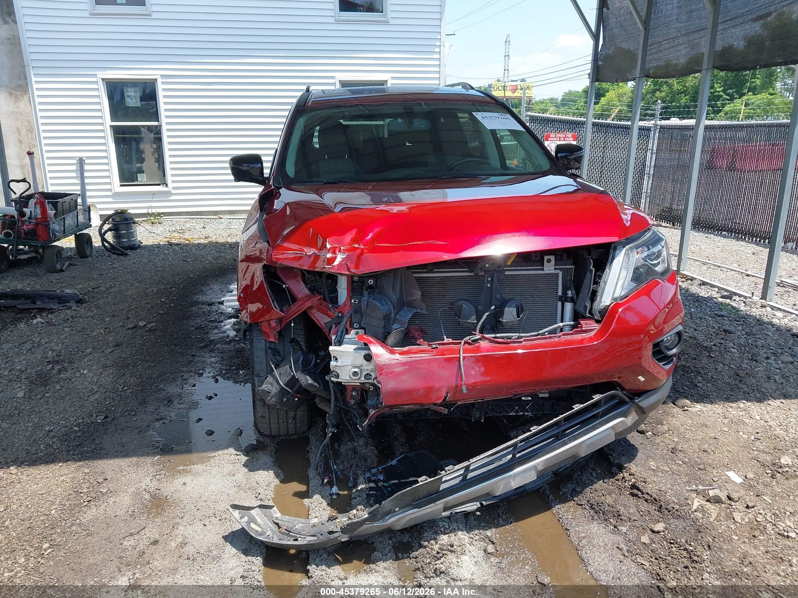 2019 Nissan Pathfinder VIN 5N1DR2MM8KC633519 IAAI salvage auction — Front End, Salvage (Pennsylvania), sold $4,625 on 2026-07-12 (photo 6)