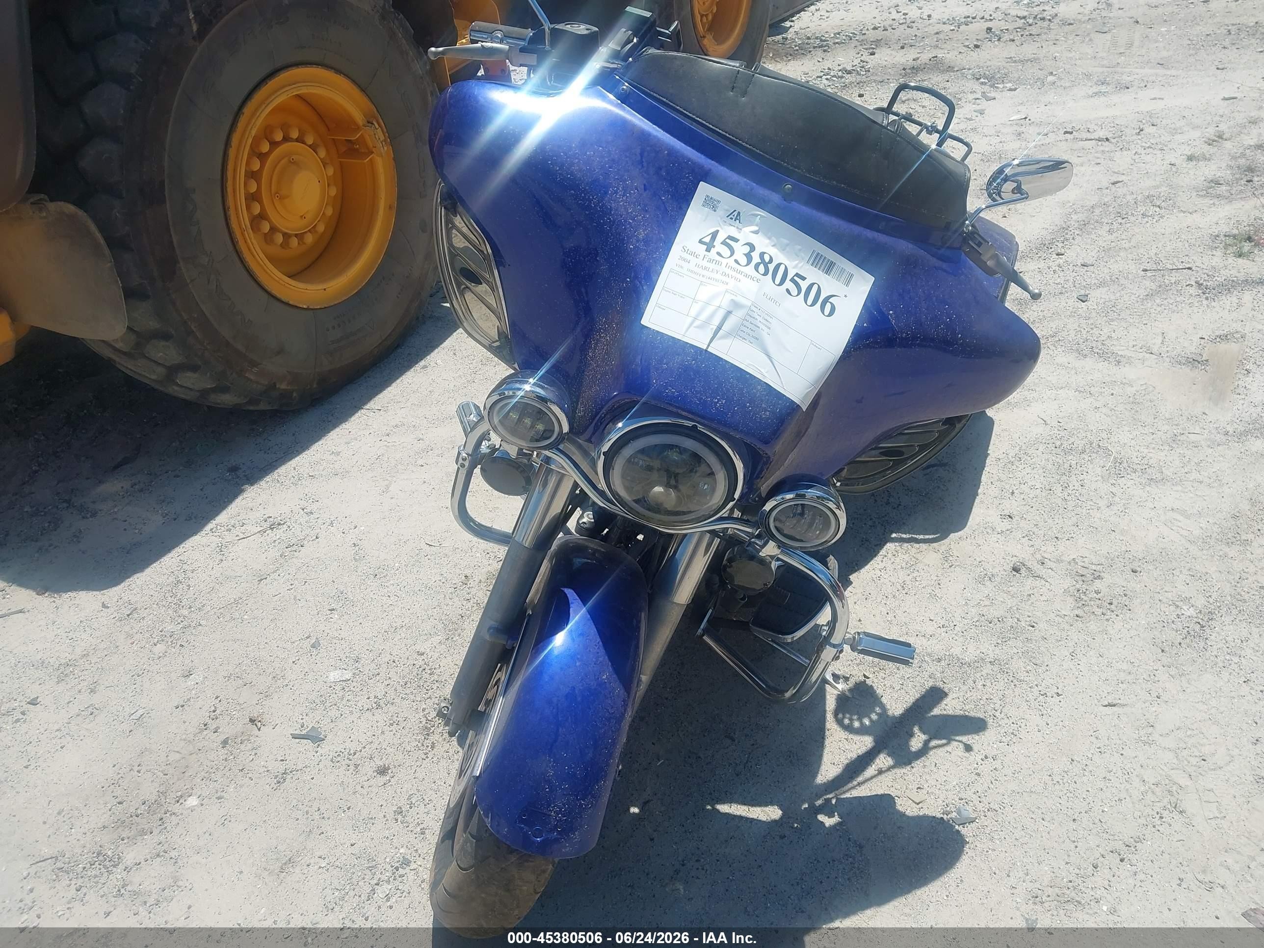 2004 Harley-davidson Electra glide VIN 1HD1FFW144Y617428 IAAI salvage auction — Side, Clear (Georgia), sold $825 on 2026-09-09 (photo 5)