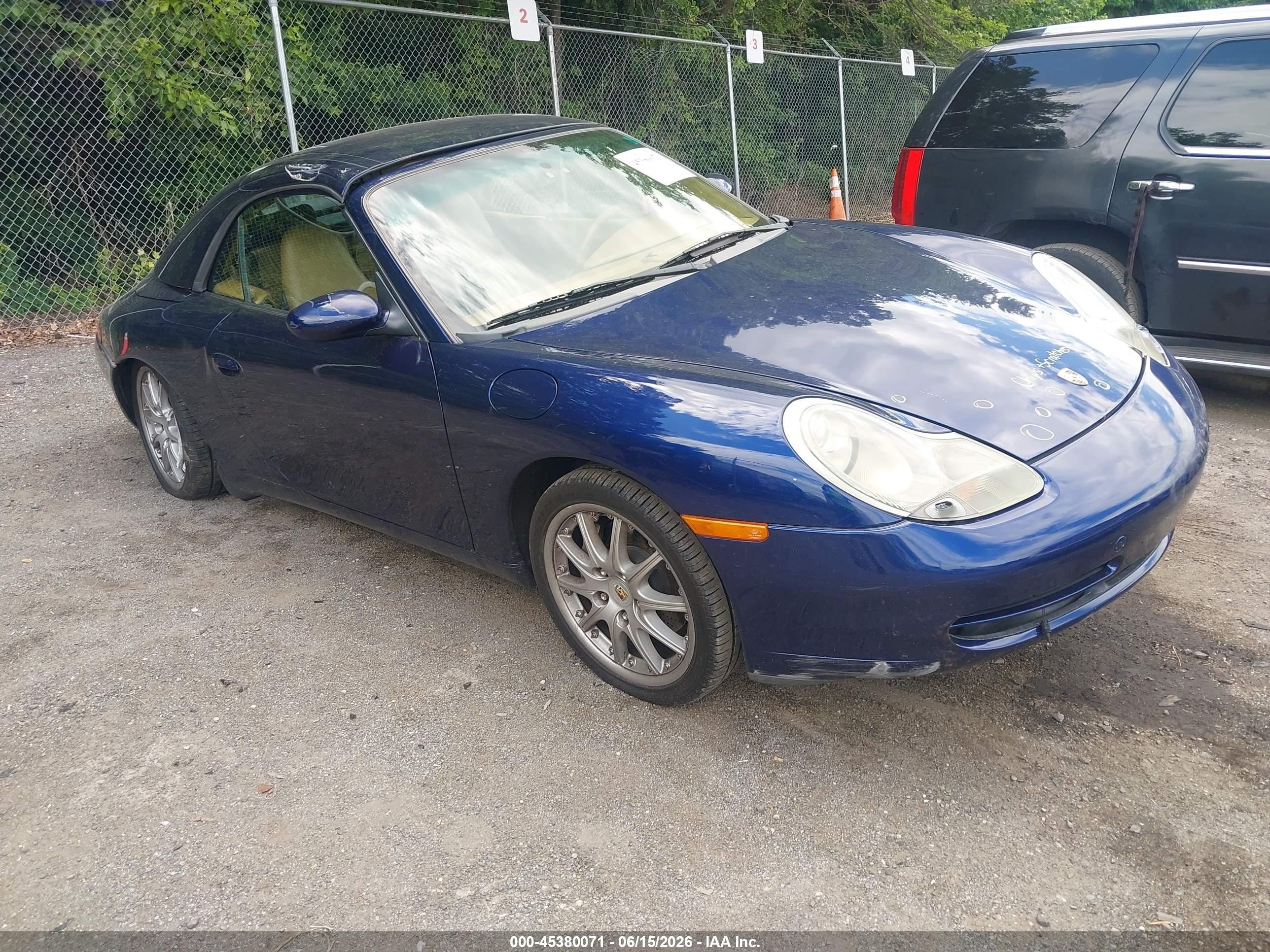 2001 Porsche 911 VIN WP0CA29971S652725 IAAI salvage auction — Side, Salvage - Greater Than 75% (Maryland), sold $4,550 on 2026-07-07 (photo 1)