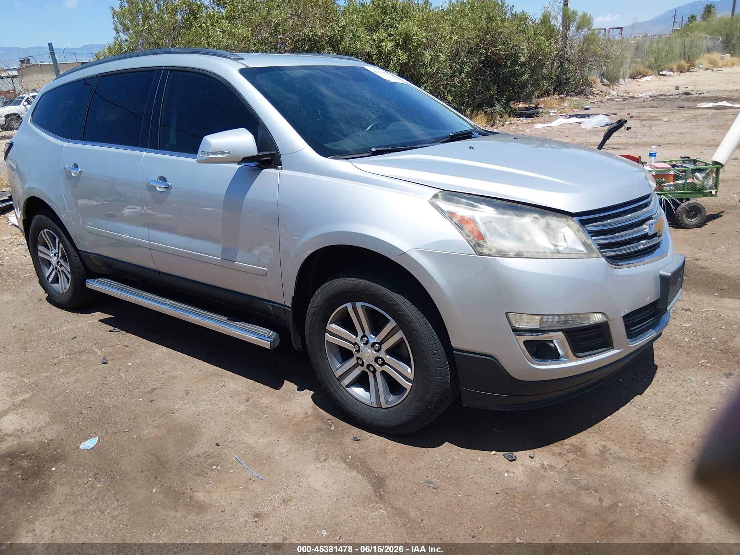2016 Chevrolet Traverse VIN 1GNKVHKD5GJ271527 IAAI salvage auction — Side, Salvage (Arizona), sold $850 on 2026-07-09 (photo 1)