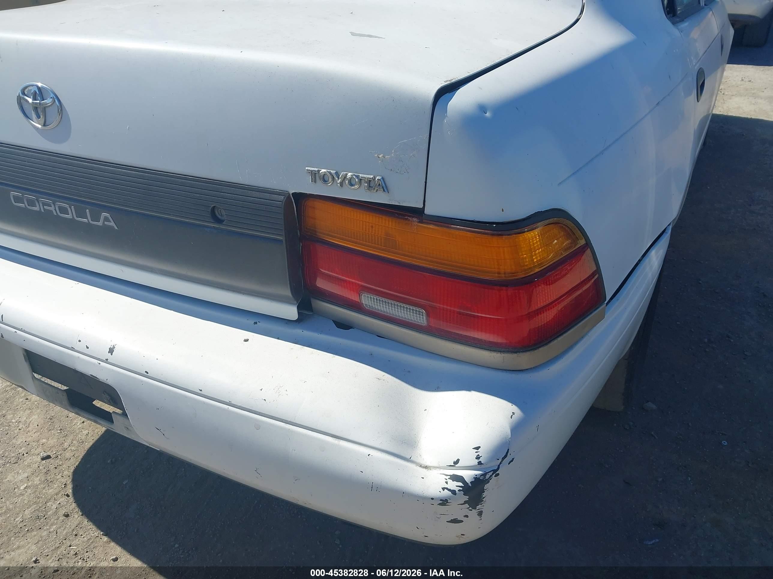 1995 Toyota Corolla VIN 1NXAE04B1SZ337558 IAAI salvage auction — Normal Wear, Clear - Dealer Only (California), sold $300 on 2026-07-09 (photo 6)