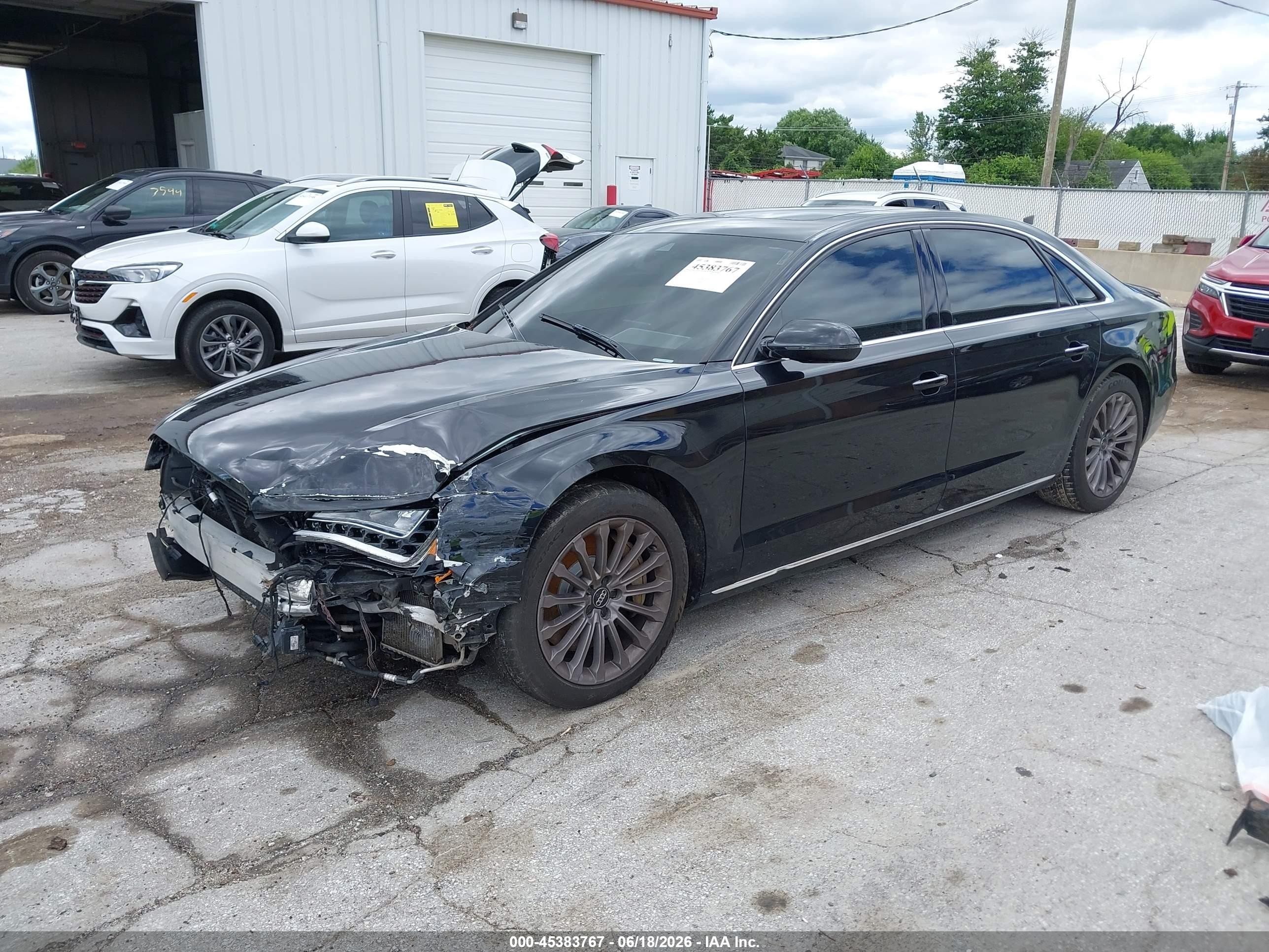 2013 Audi A8 VIN WAUR2AFD9DN019217 IAAI salvage auction — Front End, Salvage (Illinois), sold $1,300 on 2026-09-09 (photo 2)