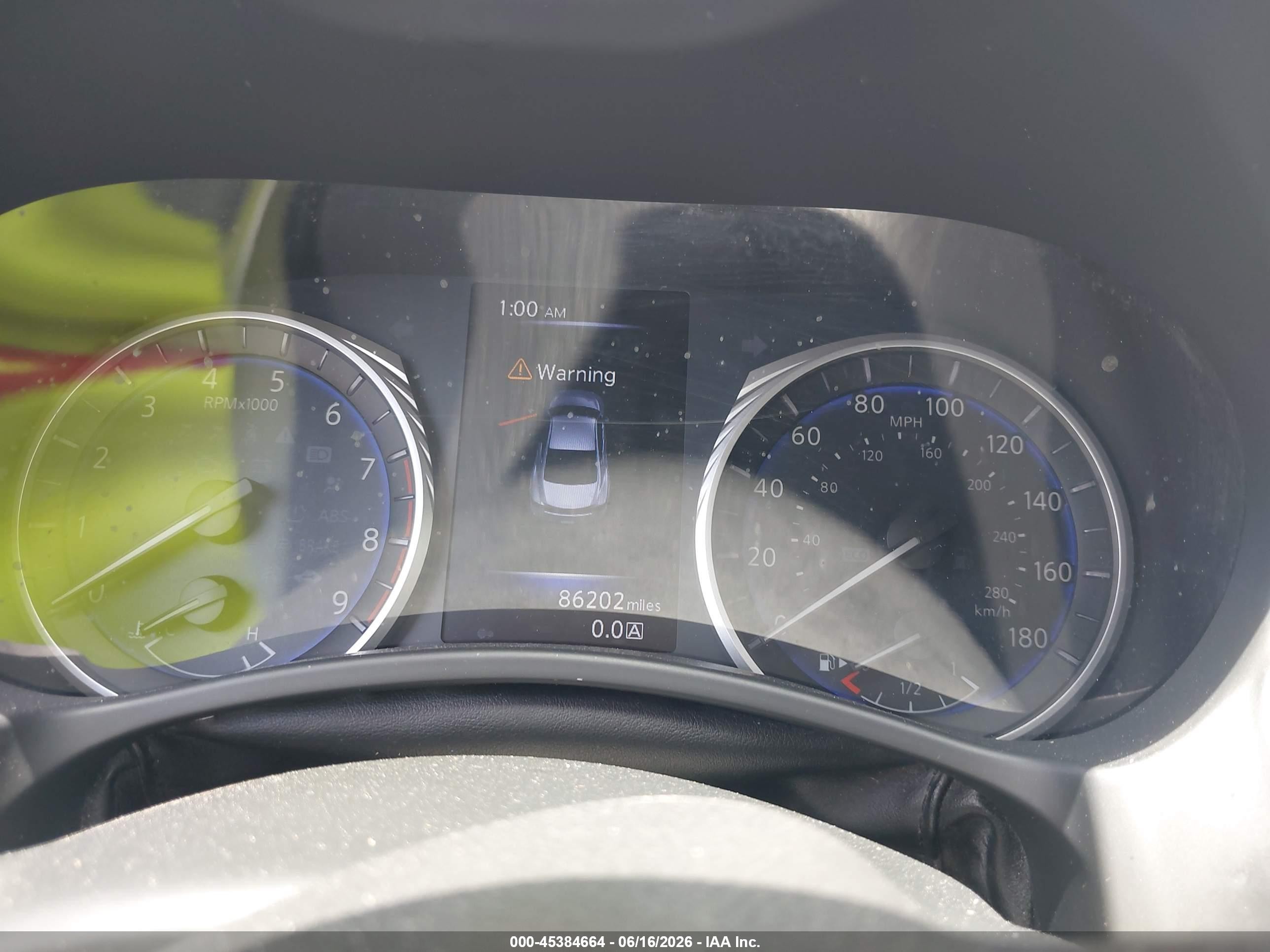 2018 Infiniti Q60 VIN JN1FV7EL2JM631093 IAAI salvage auction — Front End, Rebuildable (Florida), sold $4,500 on 2026-09-11 (photo 7)